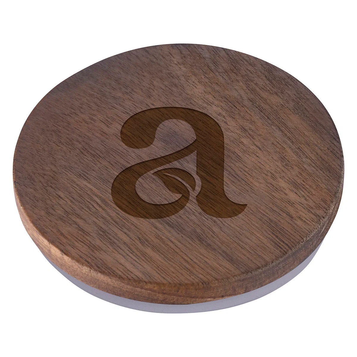 Close-up of the custom Element mug's logo imprint area