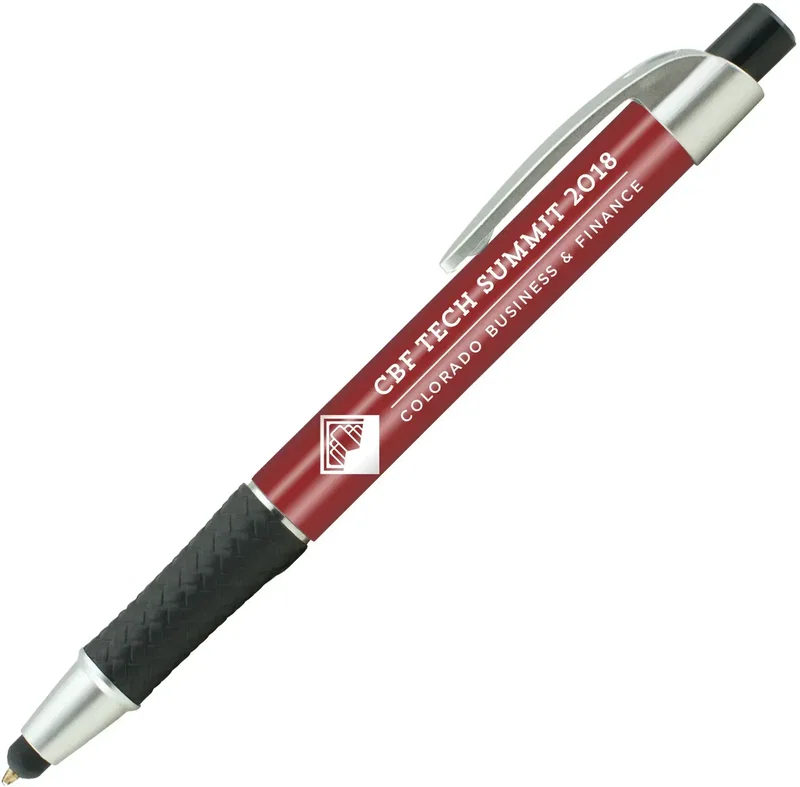 Custom Elite Metallic Stylus Pen (Black or Blue Ink) — view 17