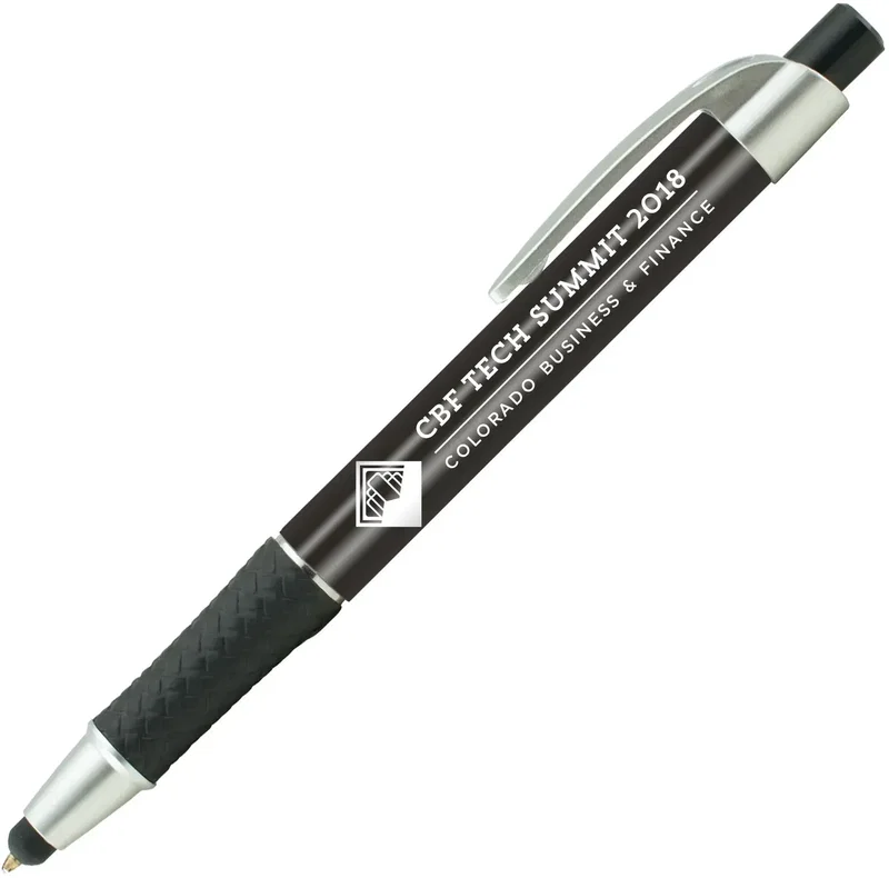 Custom Elite Metallic Stylus Pen (Black or Blue Ink) — view 18