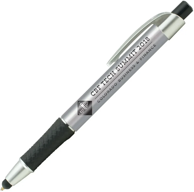 Custom Elite Metallic Stylus Pen (Black or Blue Ink) — view 19