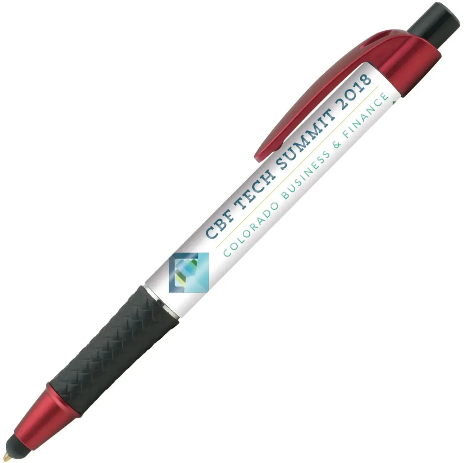 Custom Elite Metallic Stylus Pen (Black or Blue Ink) — view 4
