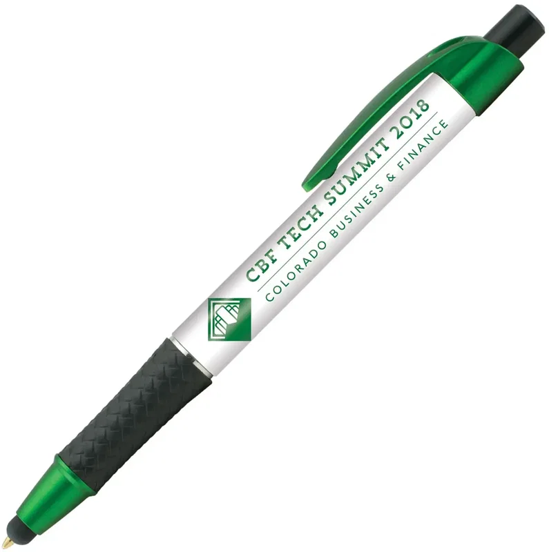 Custom Elite Metallic Stylus Pen (Black or Blue Ink) — view 5