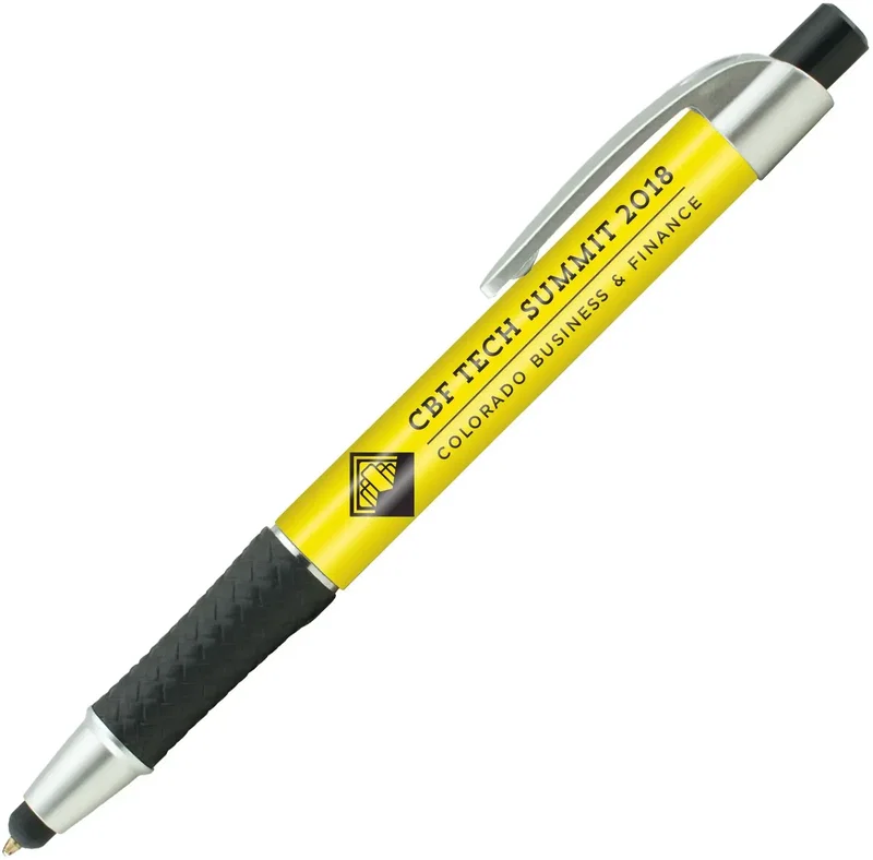 Custom Elite Metallic Stylus Pen (Black or Blue Ink) — view 7