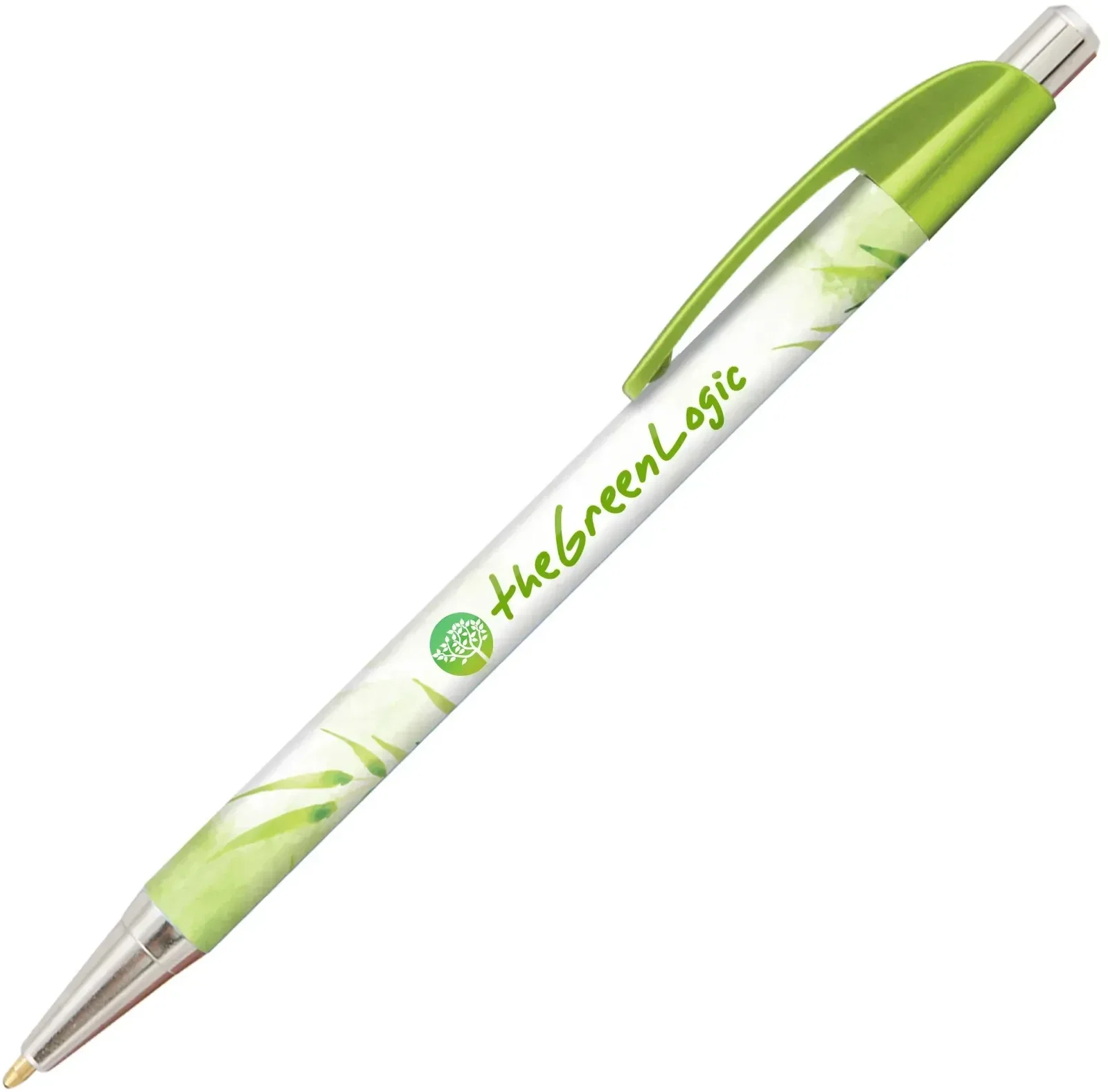 Elite Slim Metallic Click Pen (Black or Blue Ink) — view 3