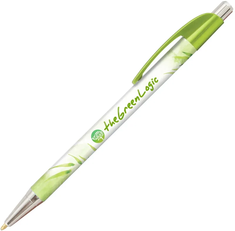 Elite Slim Metallic Click Pen (Black or Blue Ink) — view 3