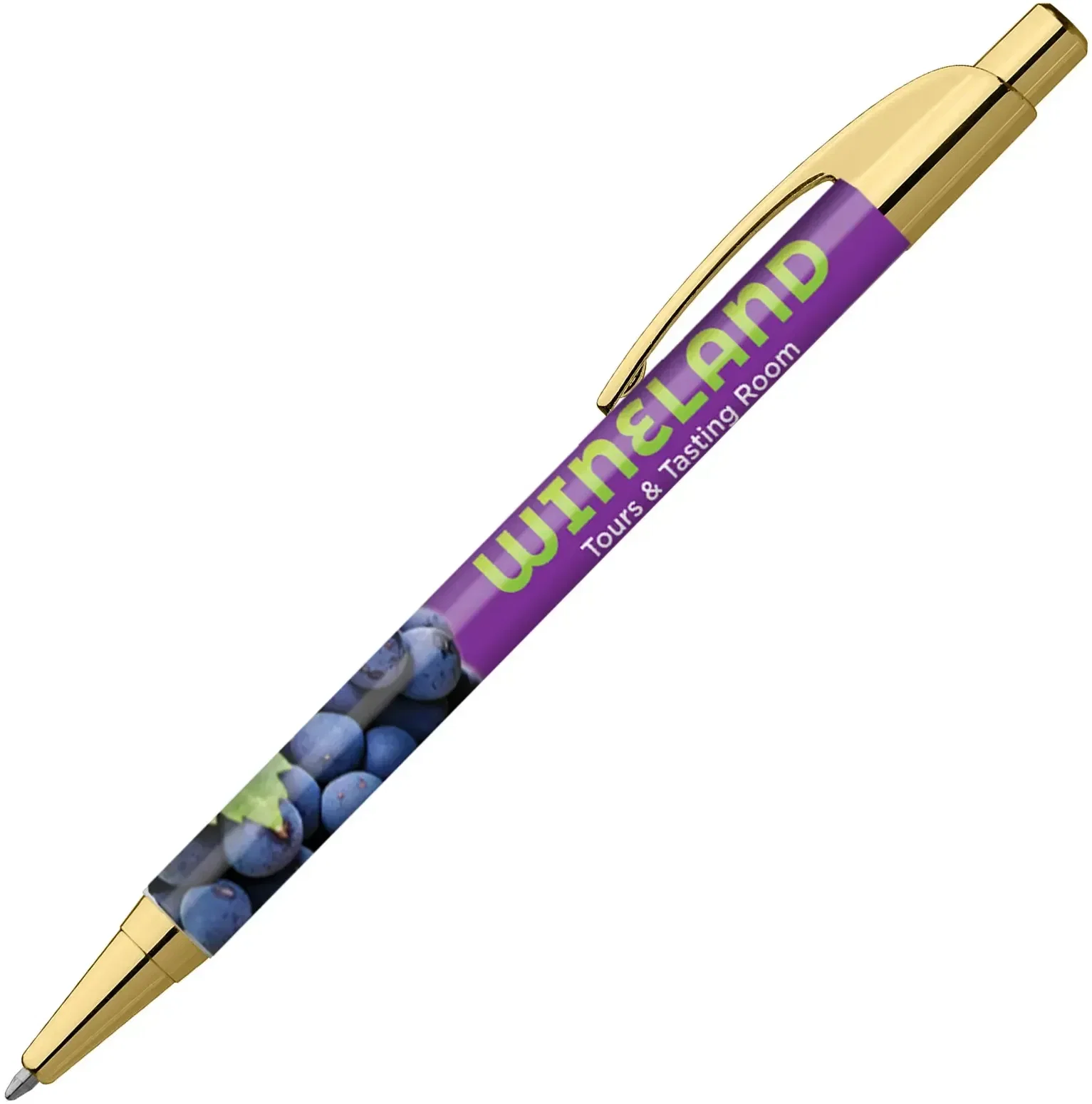 Elite Slim Premium Metallic Click Pen (Black or Blue Ink) — view 2
