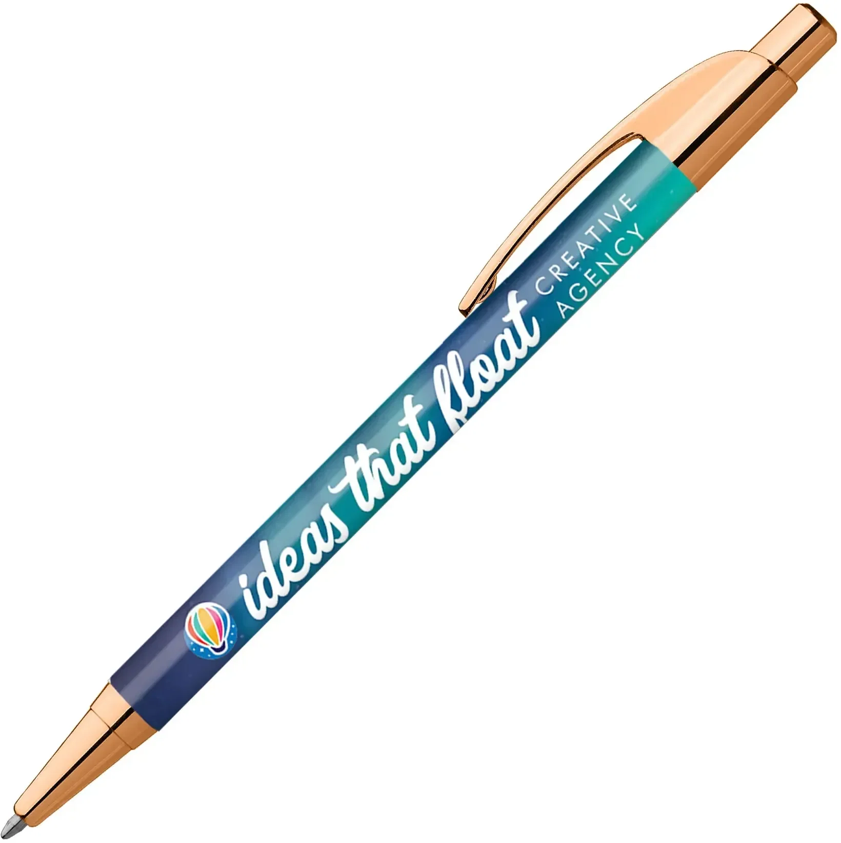 Elite Slim Premium Metallic Click Pen (Black or Blue Ink) — view 4