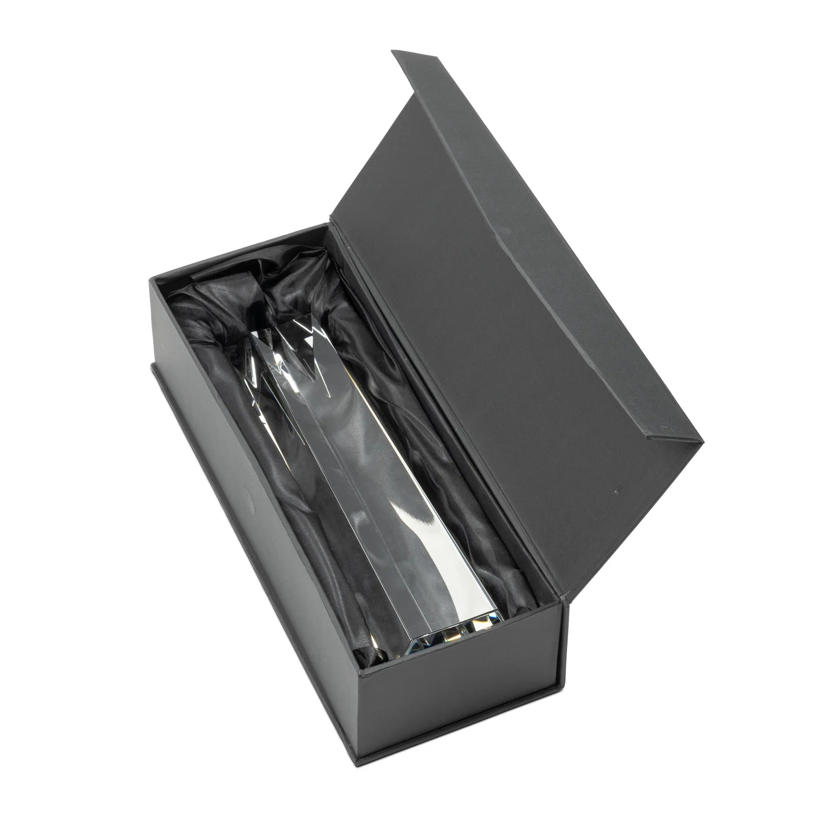 Custom Optical Crystal Obelisk Award With Flat Star-Shaped Top for retirement presentations