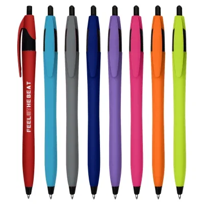 Red barrel shown with the pen tip extended