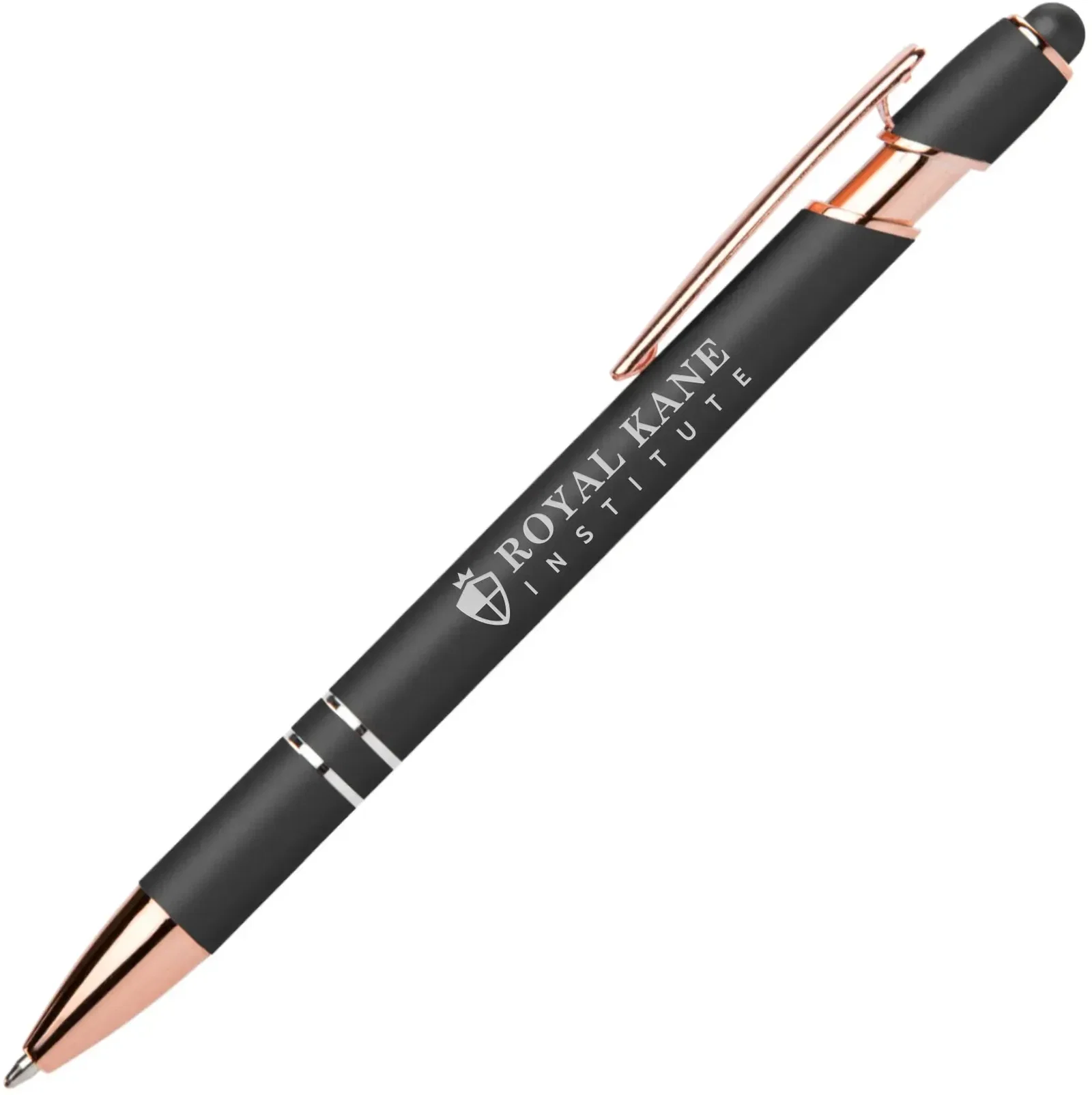 Ellipse Softy Rose Gold Metallic Pen w/ Stylus — view 2