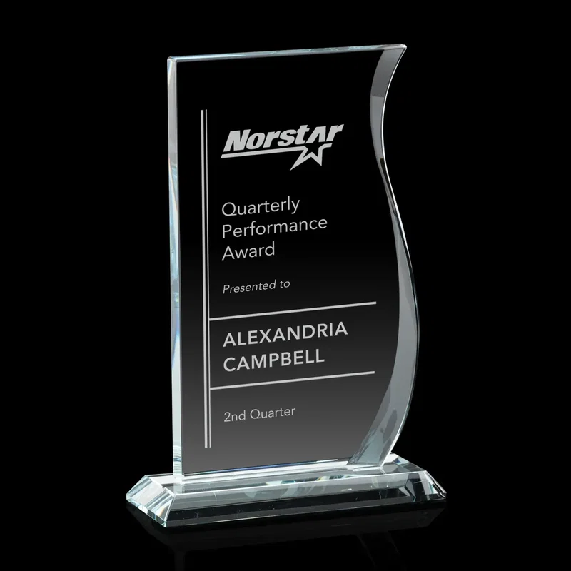 Starfire Custom Elora Award with Elegant Bevelled S-Curve — view 4