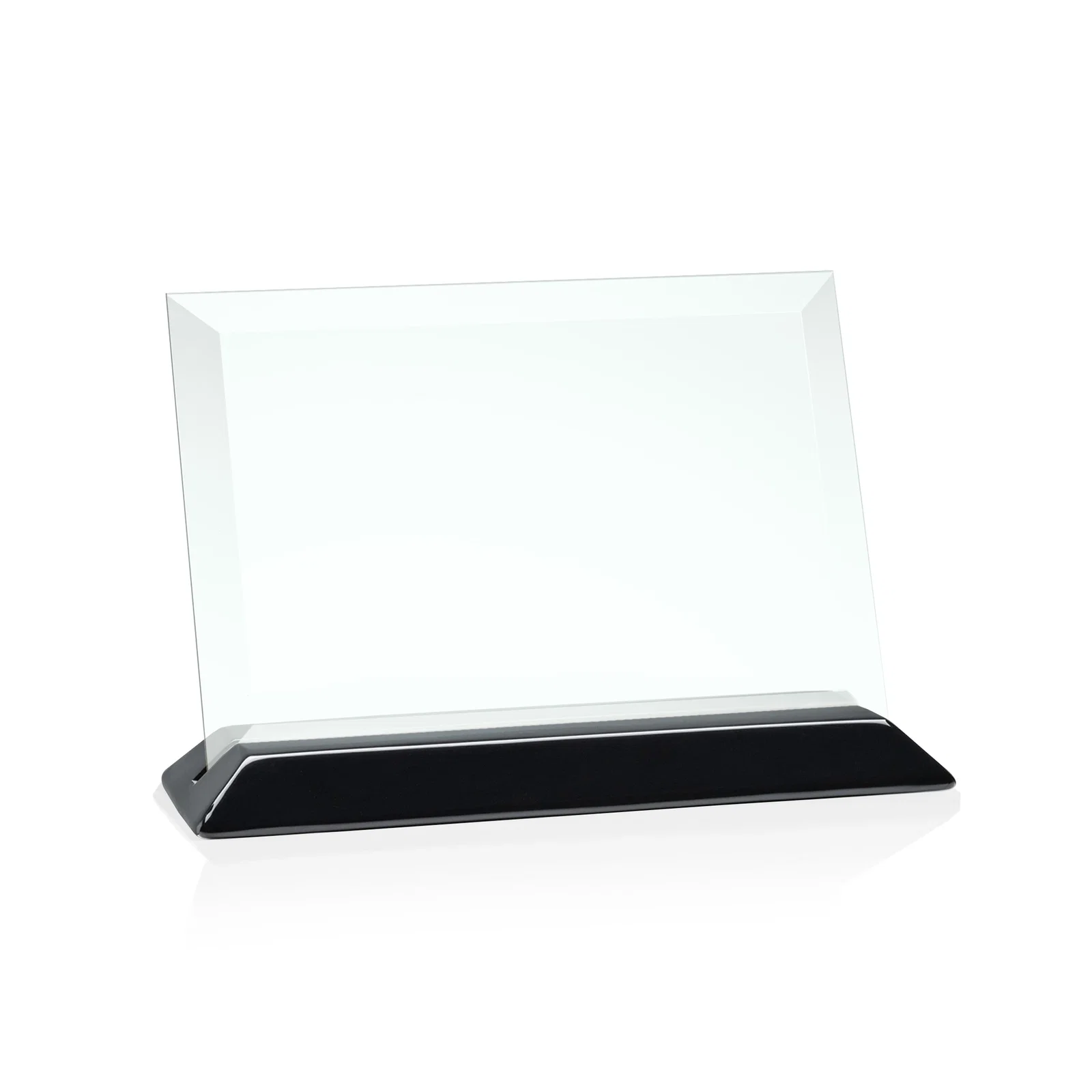 Personalized Jade Glass Horizontal Award With A Choice Of Four Base Materials for volunteer appreciation