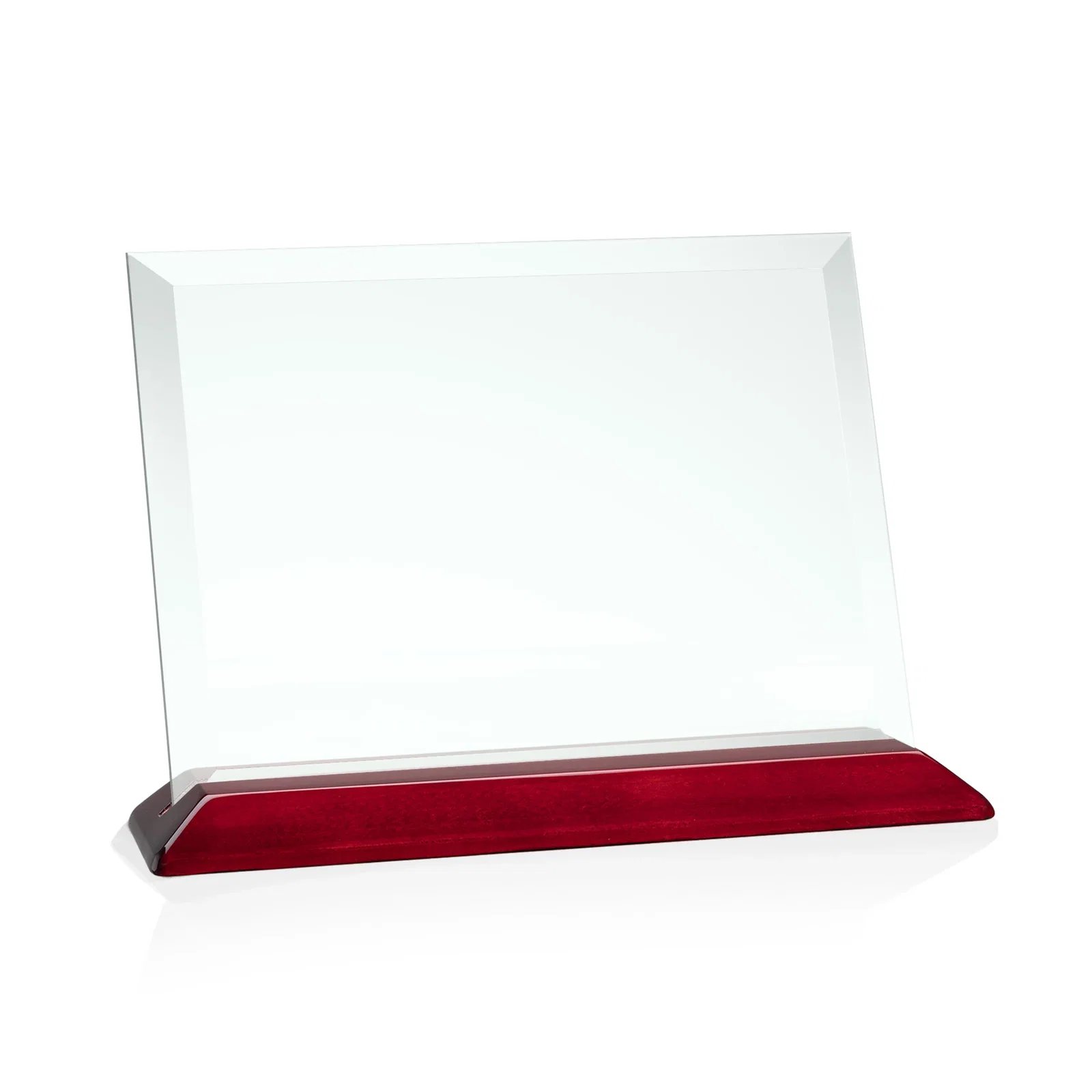 Promotional Jade Glass Horizontal Award With A Choice Of Four Base Materials for service anniversary gifts
