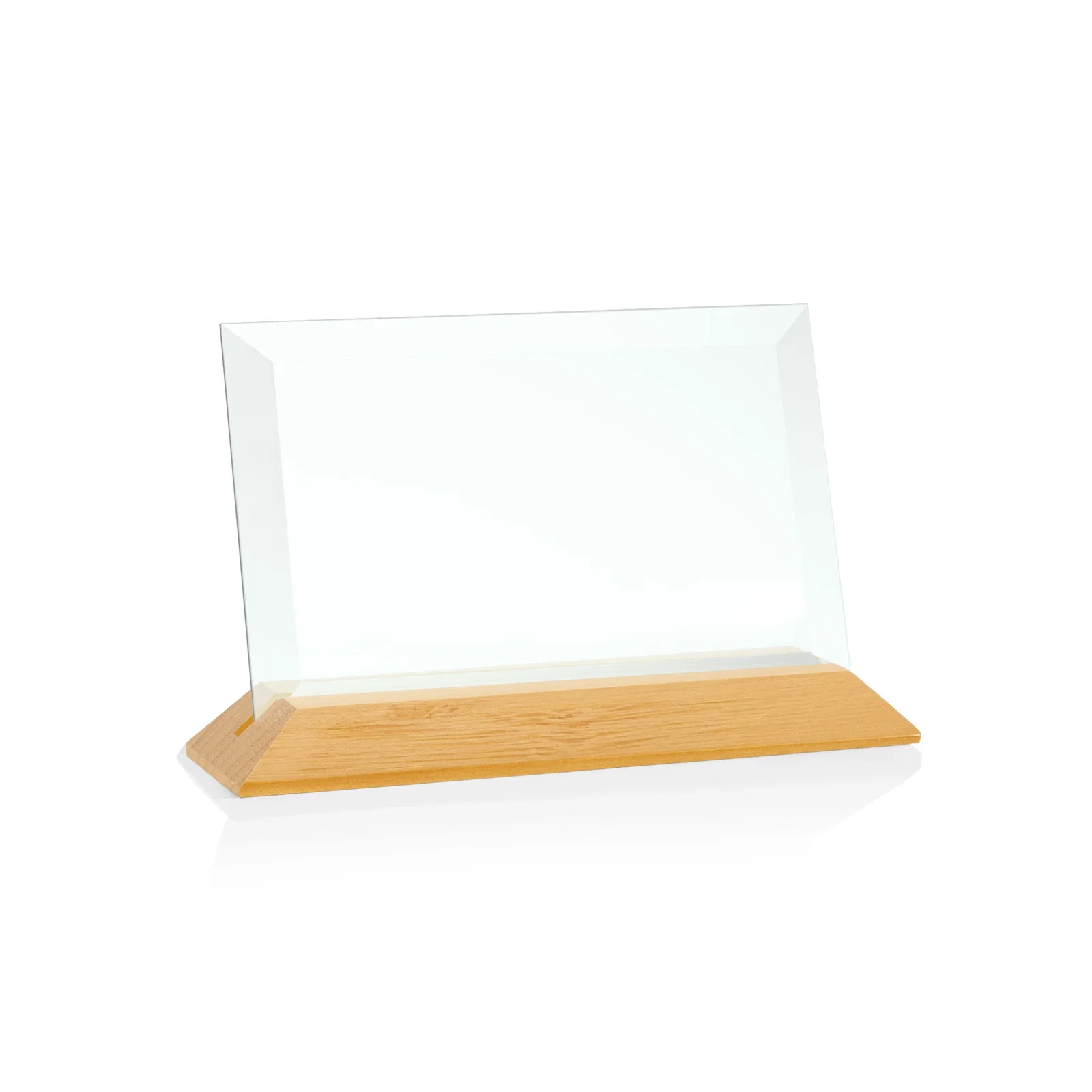 Promotional Jade Glass Horizontal Award With A Choice Of Four Base Materials for retirement presentations