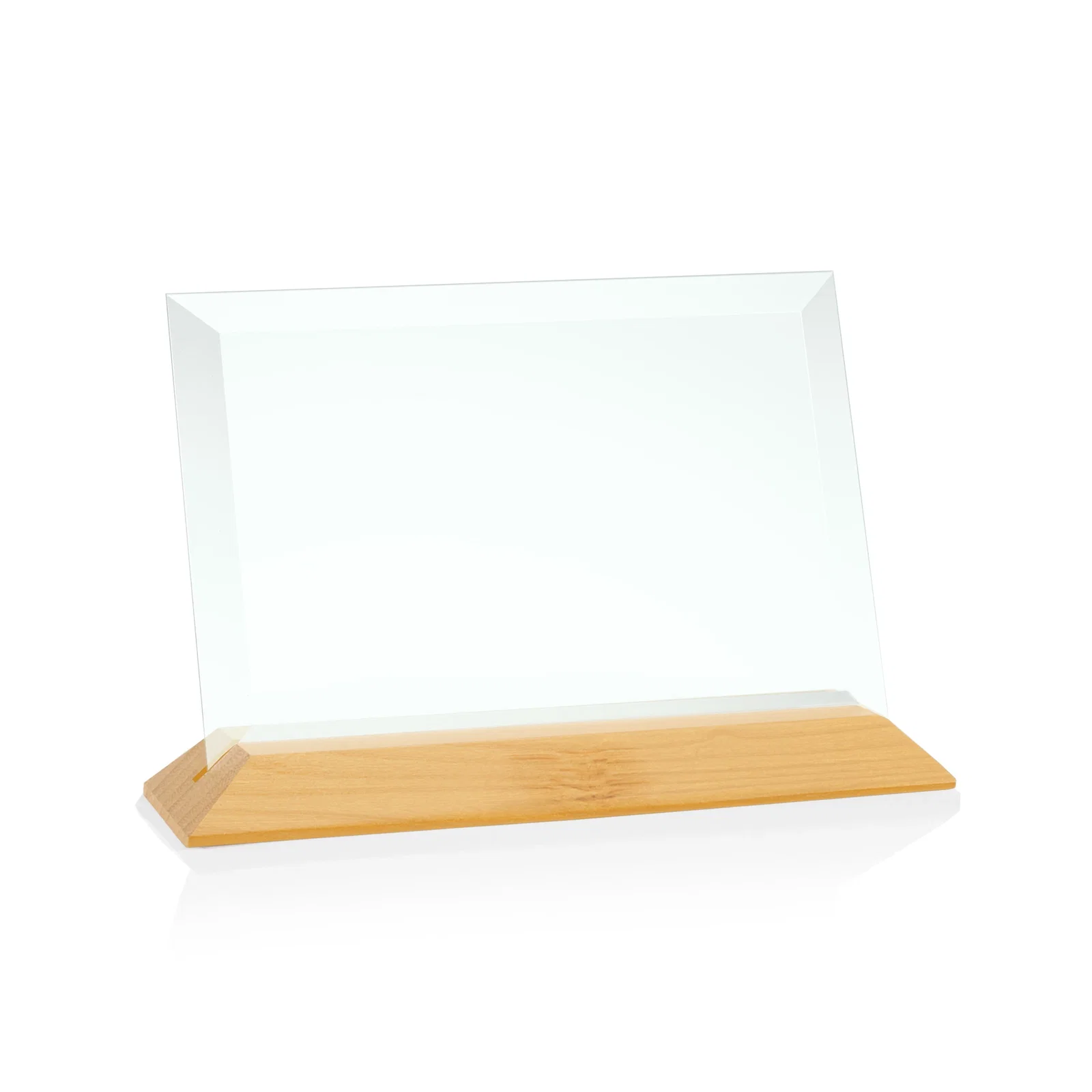 Promotional Jade Glass Horizontal Award With A Choice Of Four Base Materials for team milestone celebrations