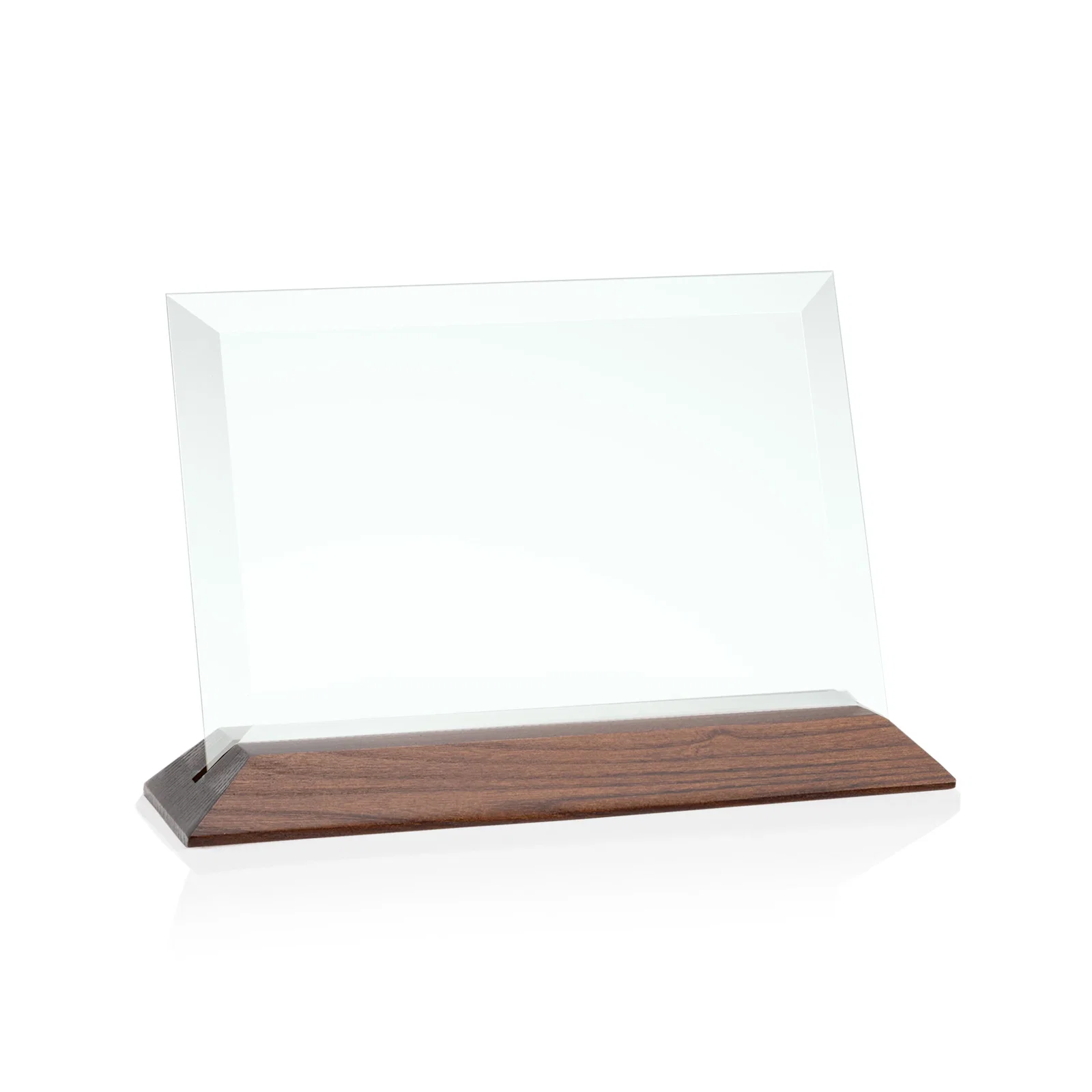 Promotional Jade Glass Horizontal Award With A Choice Of Four Base Materials for volunteer appreciation