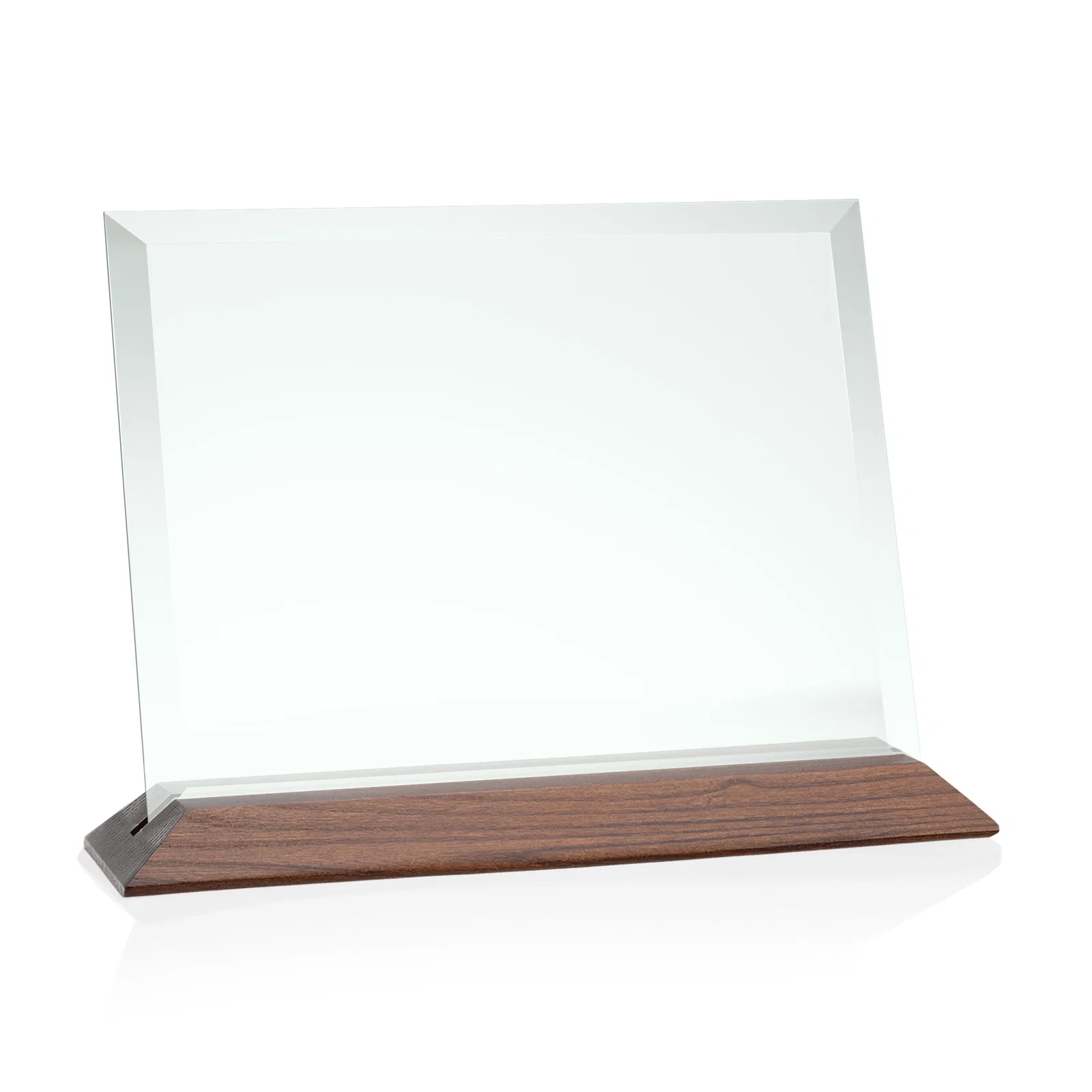 Promotional Jade Glass Horizontal Award With A Choice Of Four Base Materials for company anniversary events