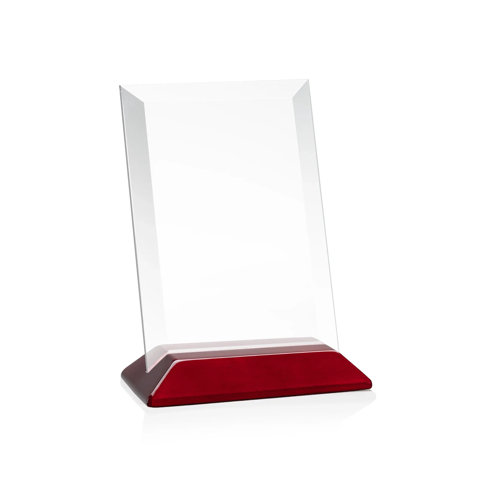 Branded Starfire Crystal Award with Deeply Beveled Edges for retirement presentations