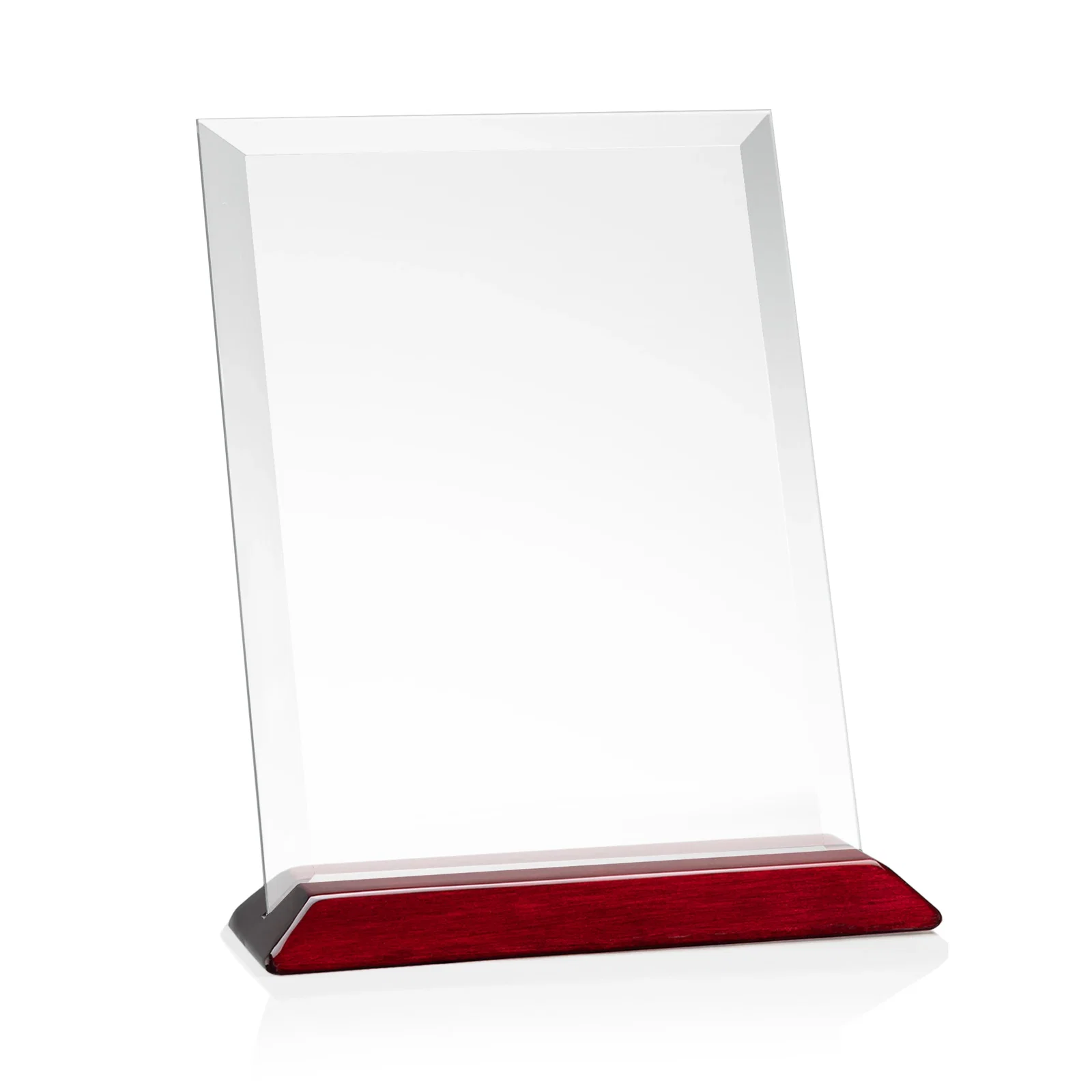 Branded Starfire Crystal Award with Deeply Beveled Edges for donor appreciation