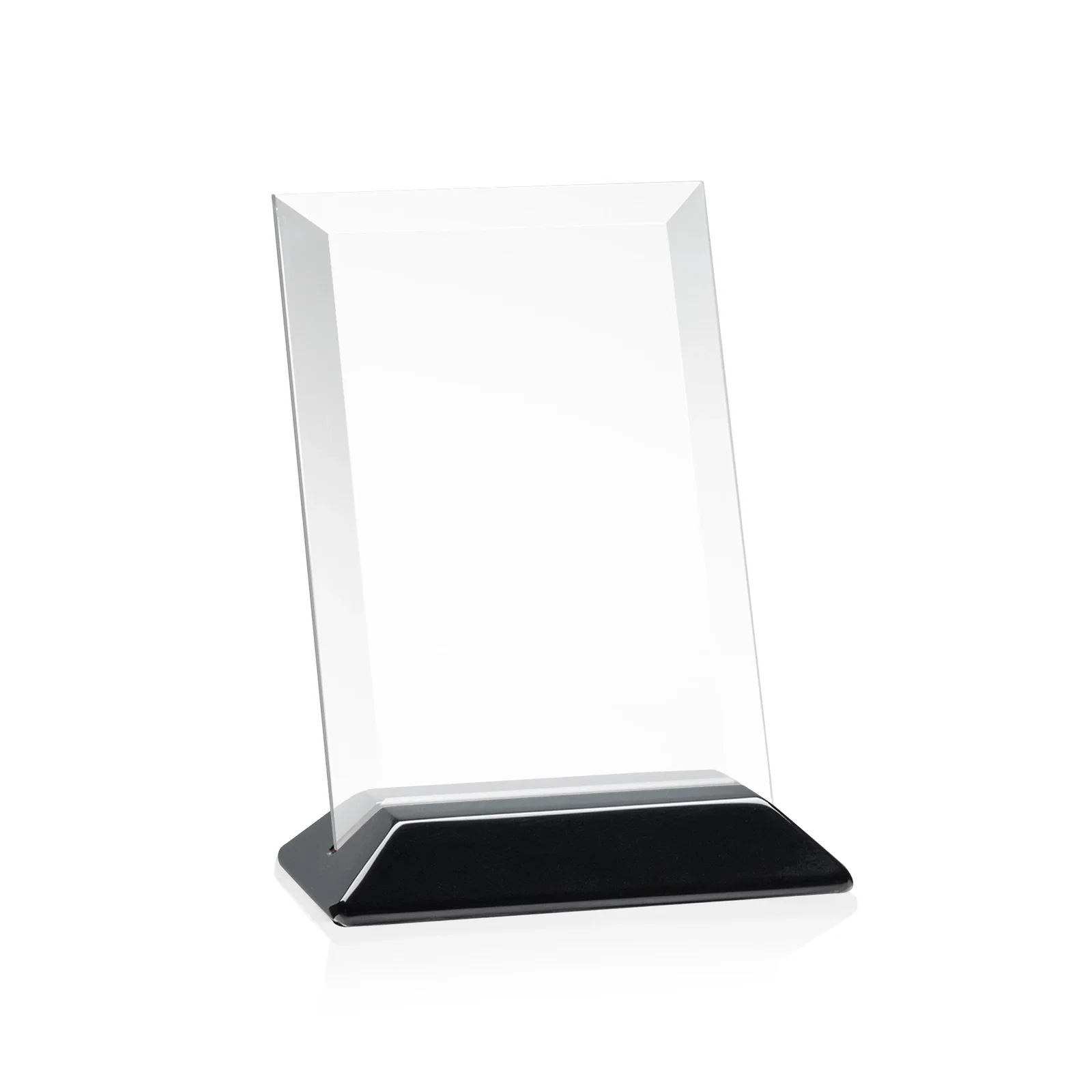Branded Starfire Crystal Award with Deeply Beveled Edges for safety achievement programs