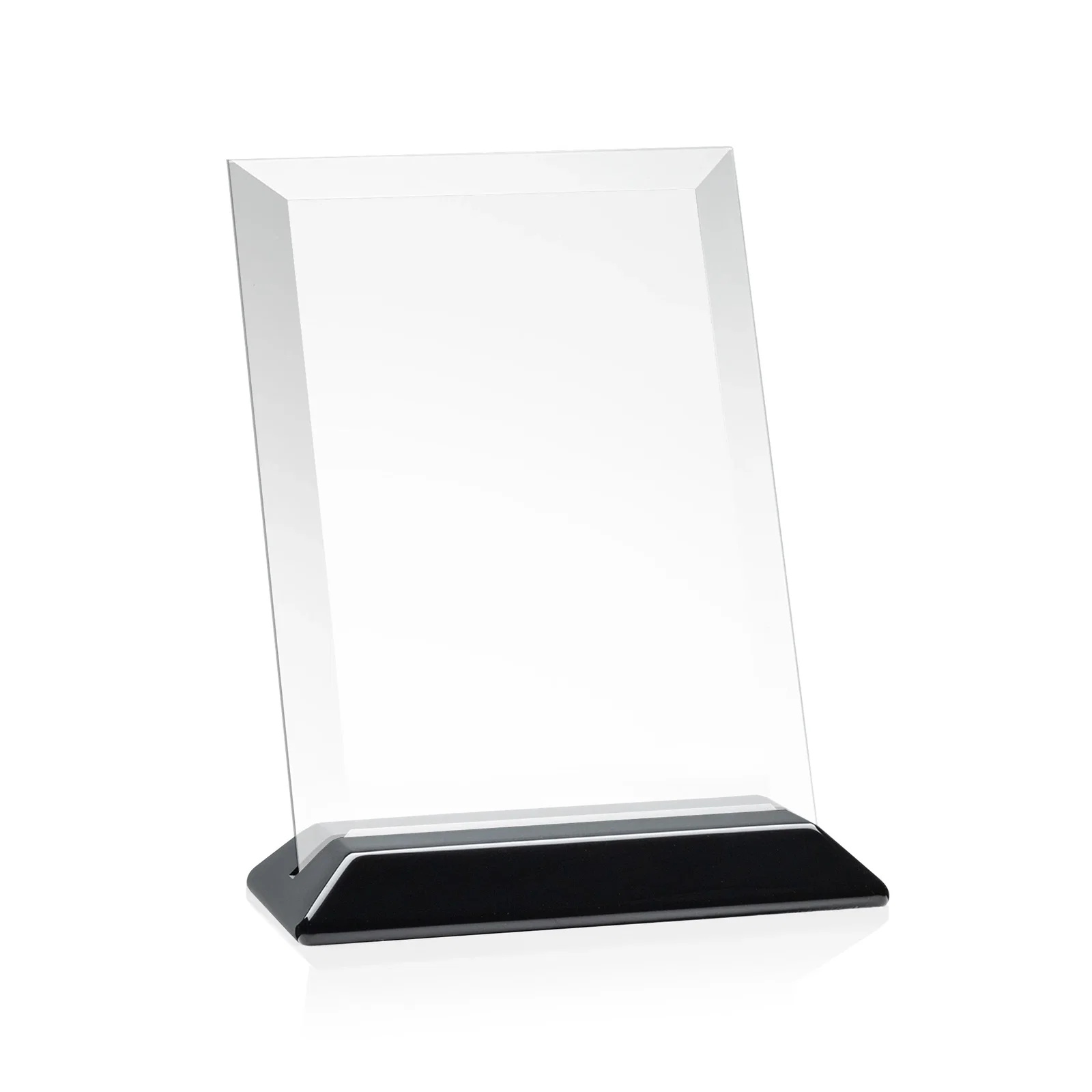 Branded Starfire Crystal Award with Deeply Beveled Edges for volunteer appreciation