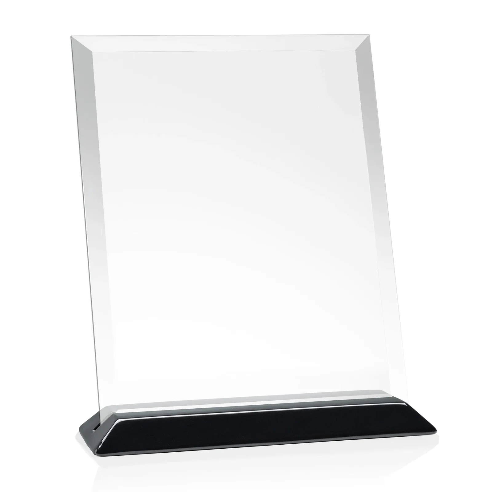 Branded Starfire Crystal Award with Deeply Beveled Edges for company anniversary events