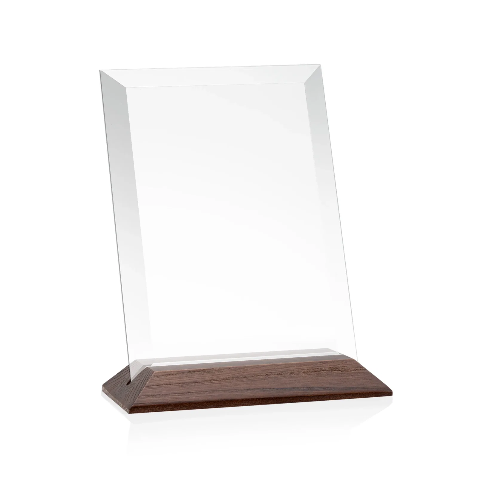Custom printed Starfire Crystal Award with Deeply Beveled Edges for team milestone celebrations