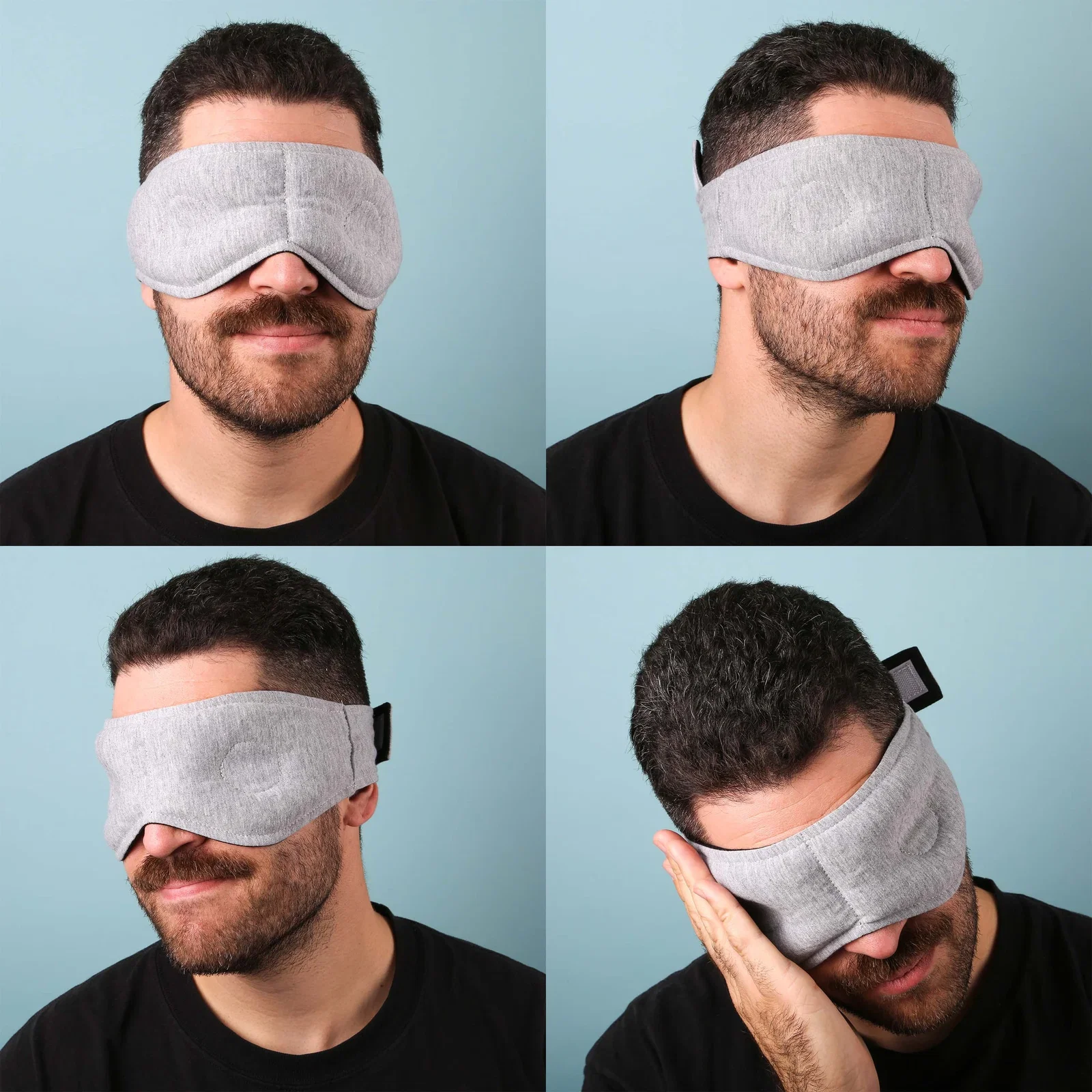 Embrace Heated Eye Mask being worn