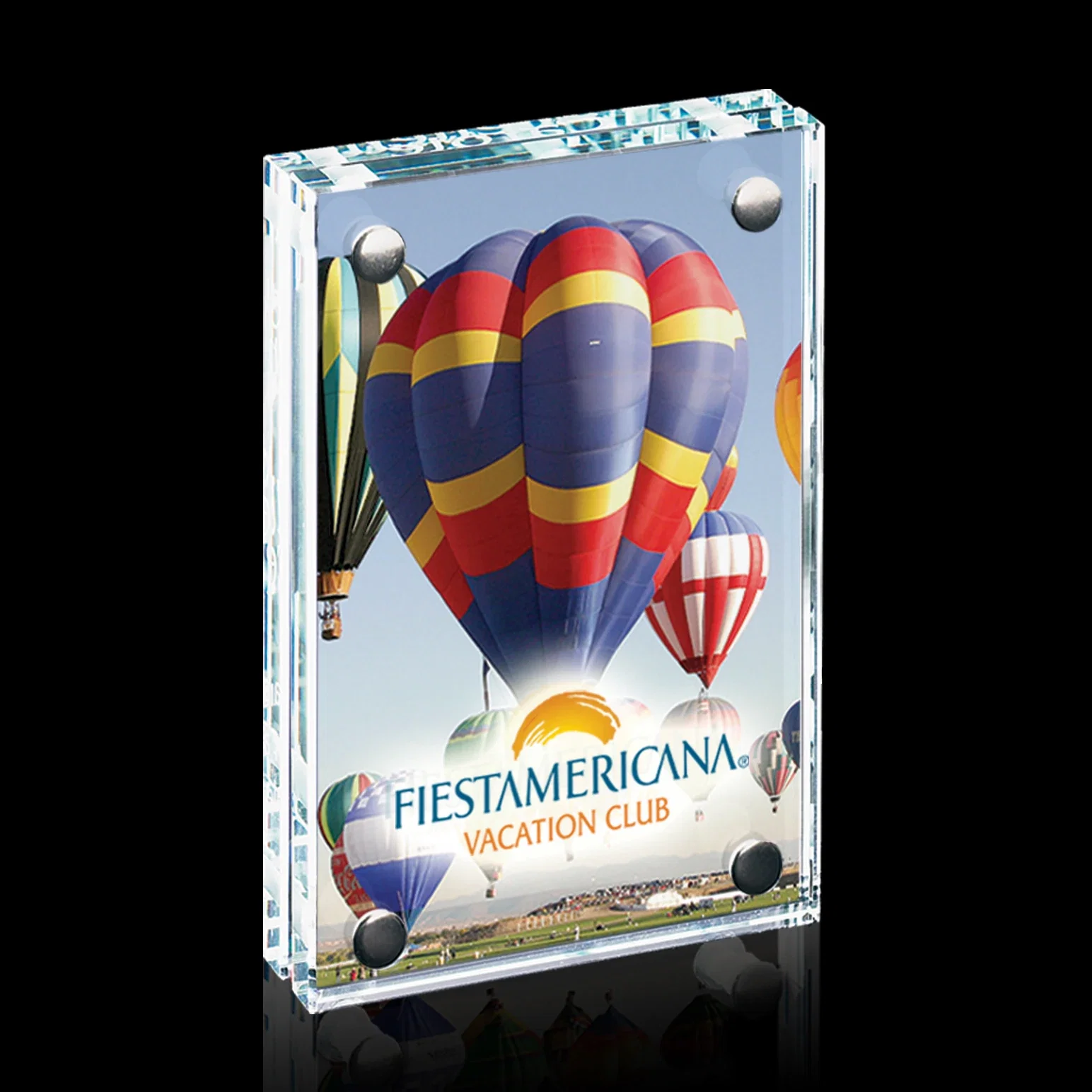 Custom Starfire Crystal Bolted Double-Panel Award with Full-Color Print, awards for sales achievement awards