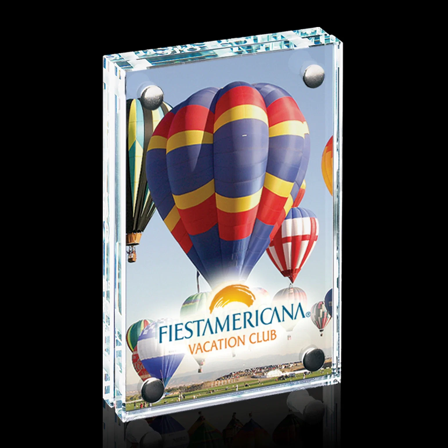 Custom Starfire Crystal Bolted Double-Panel Award with Full-Color Print, awards for retirement presentations