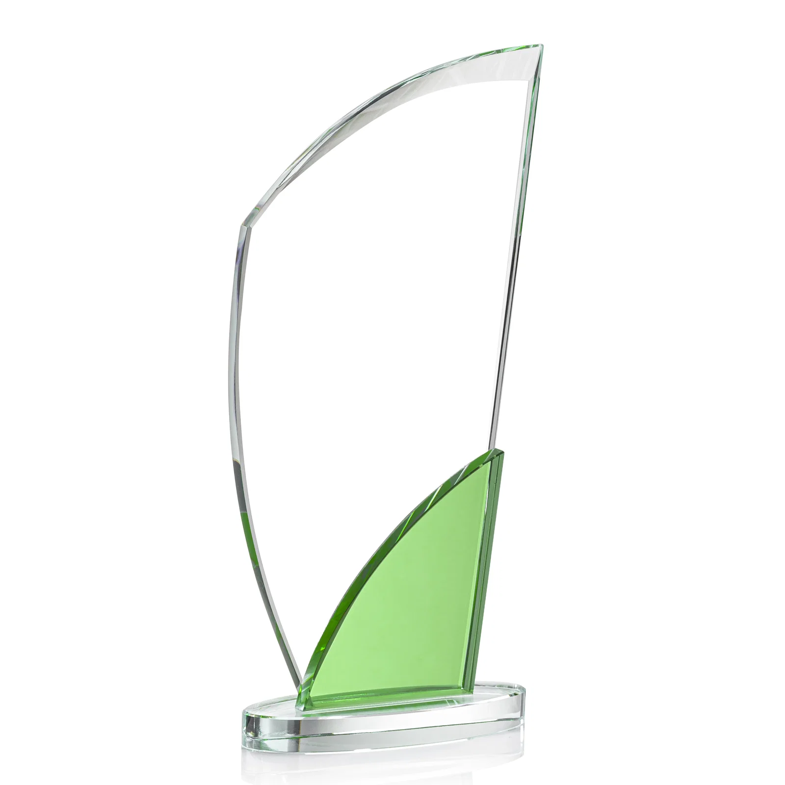 Elegant Emerald Crystal Sail Achievement Award — view 8