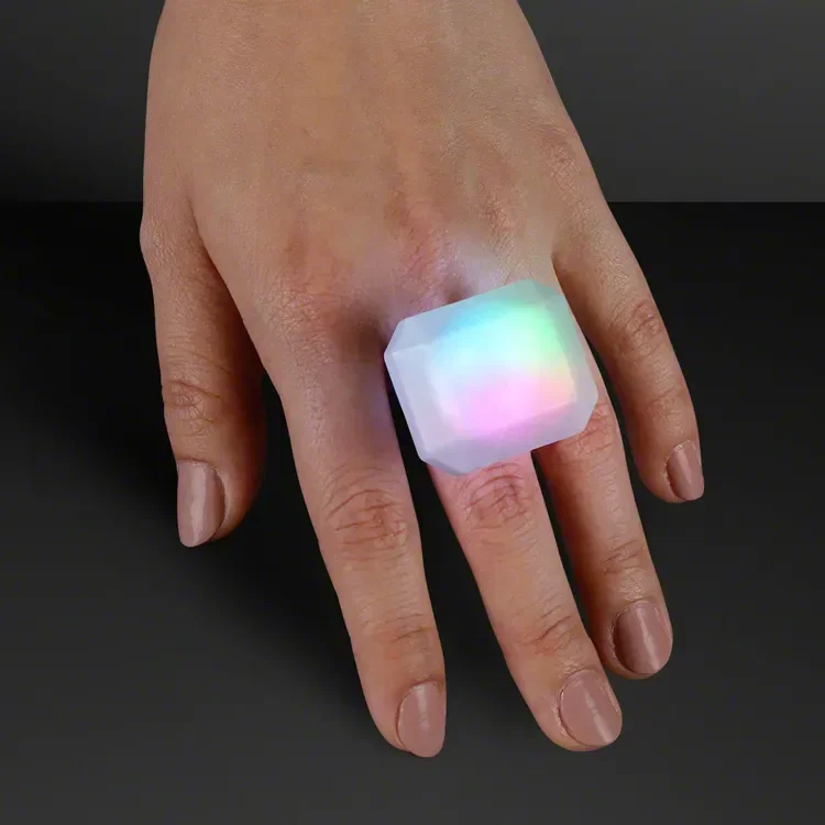 Emerald Cut LED Gem Ring — view 3