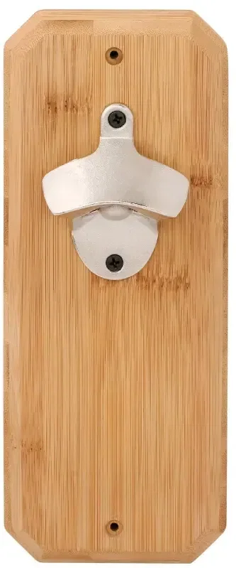 Custom Branded Bamboo Wall Mount Bottle Opener — view 2
