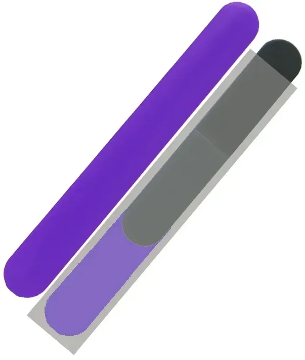 Emery Board with Sleeve. ABS plastic emery board with clear PVC sleeve for salon and spa nail care, view 2