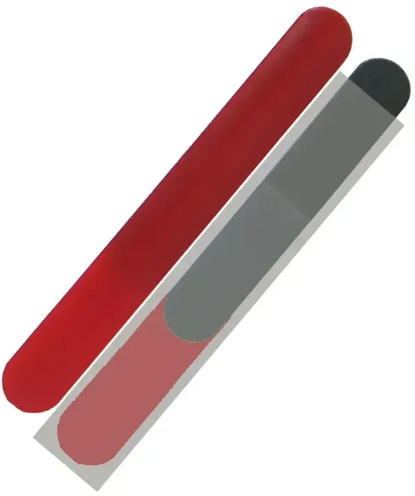 Emery Board with Sleeve. ABS plastic emery board with clear PVC sleeve for salon and spa nail care, view 3