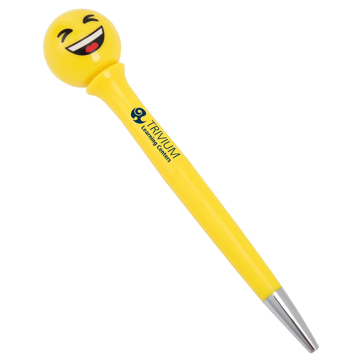 Close-up of the custom Emoji Pen's emoji topper detail