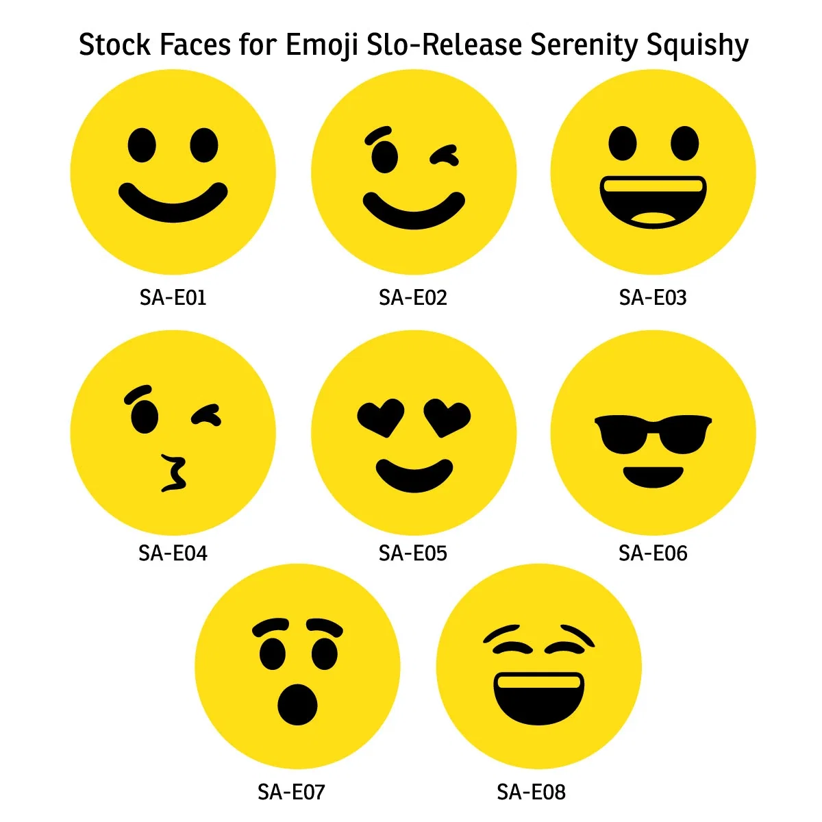 Emoji Serenity Squishy held in hand, promotional slow-rise squeeze shot
