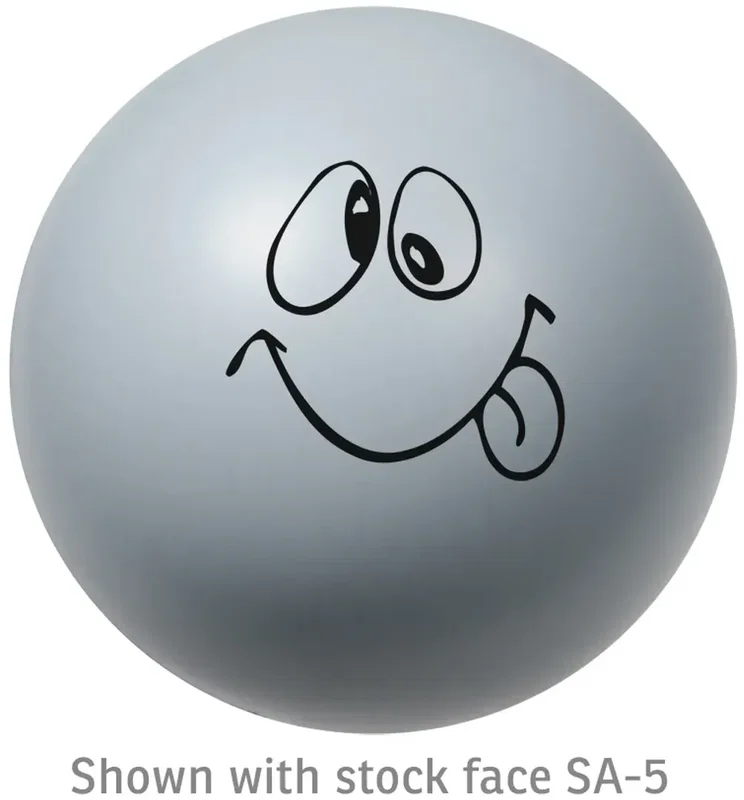 Emoticon Stress Ball smiling emoji face, custom promotional squeeze ball with logo imprint