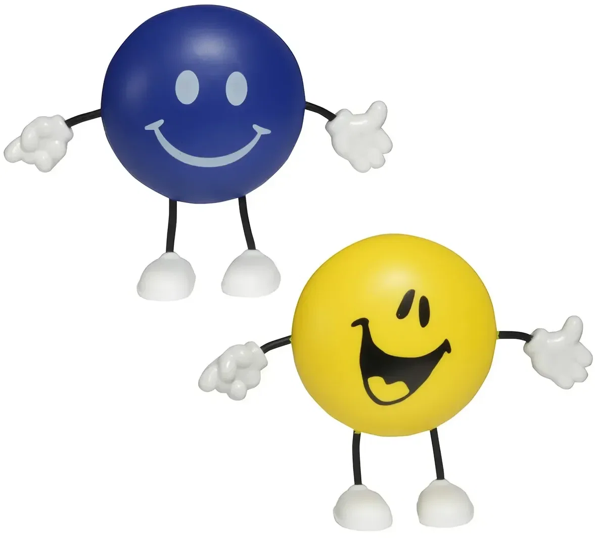 Emoticon Face Round Stress Reliever, front view of the custom round squeeze toy with printable logo faces