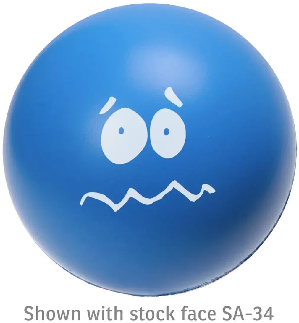 Emoticon Stress Ball angry emoji face, custom promotional stress reliever with logo