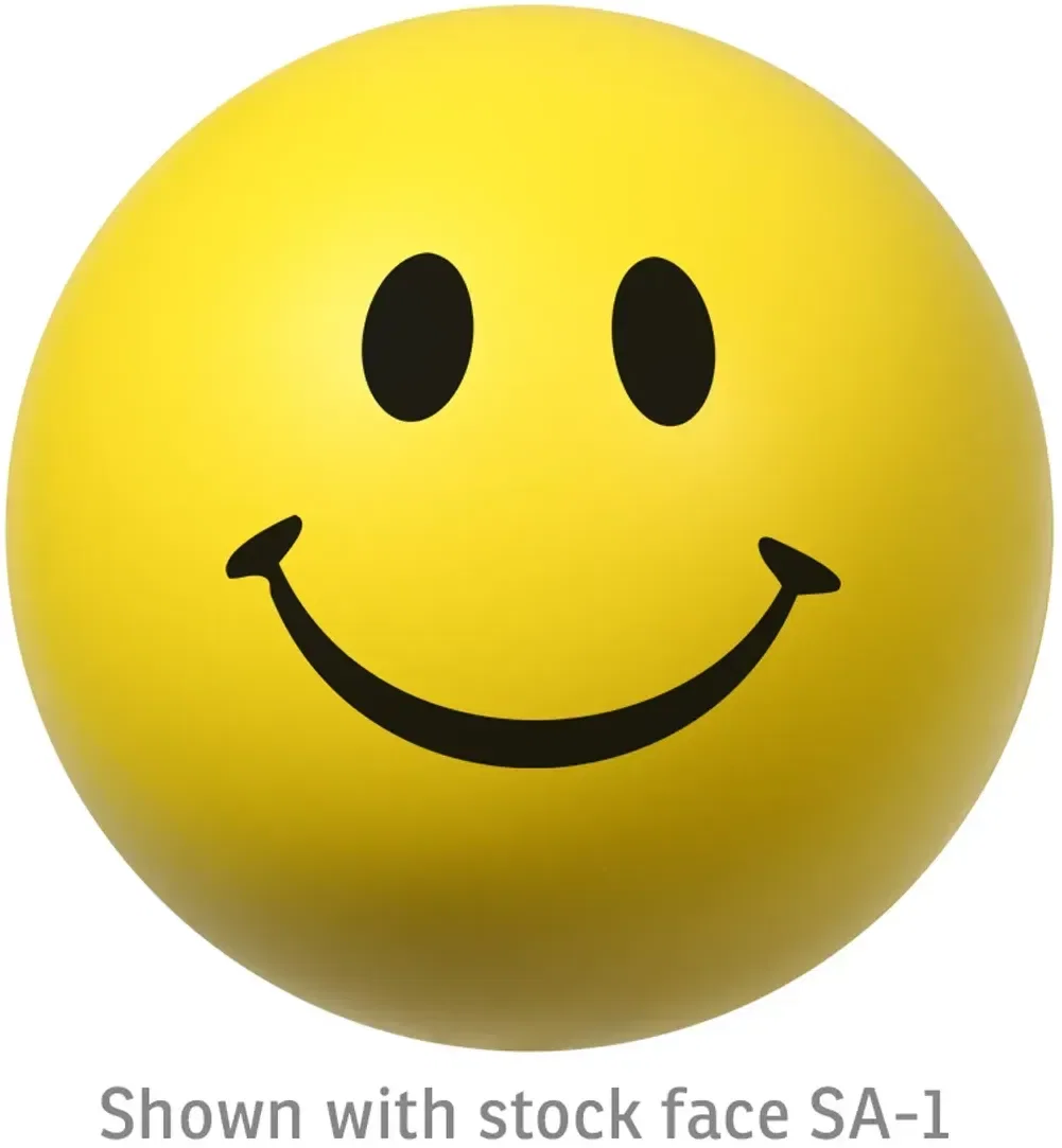 Emoticon Stress Ball kissing emoji design, promotional custom stress ball with logo
