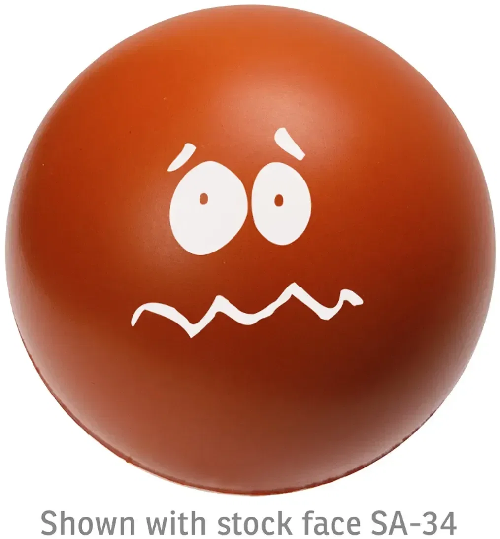 Emoticon Stress Ball winking emoji design, promotional custom squeeze toy with logo