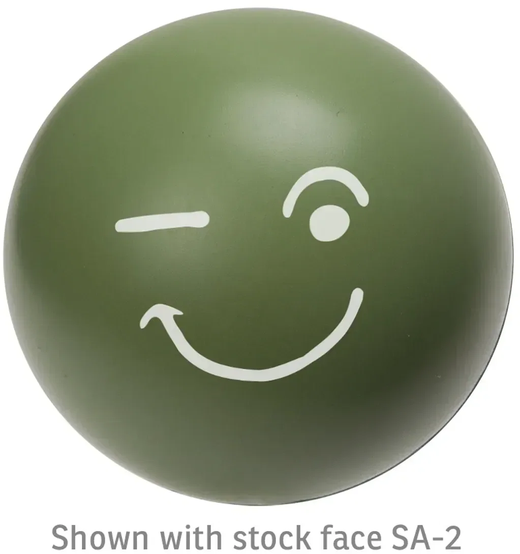 Emoticon Stress Ball frown emoji option, custom branded emoji squeeze ball