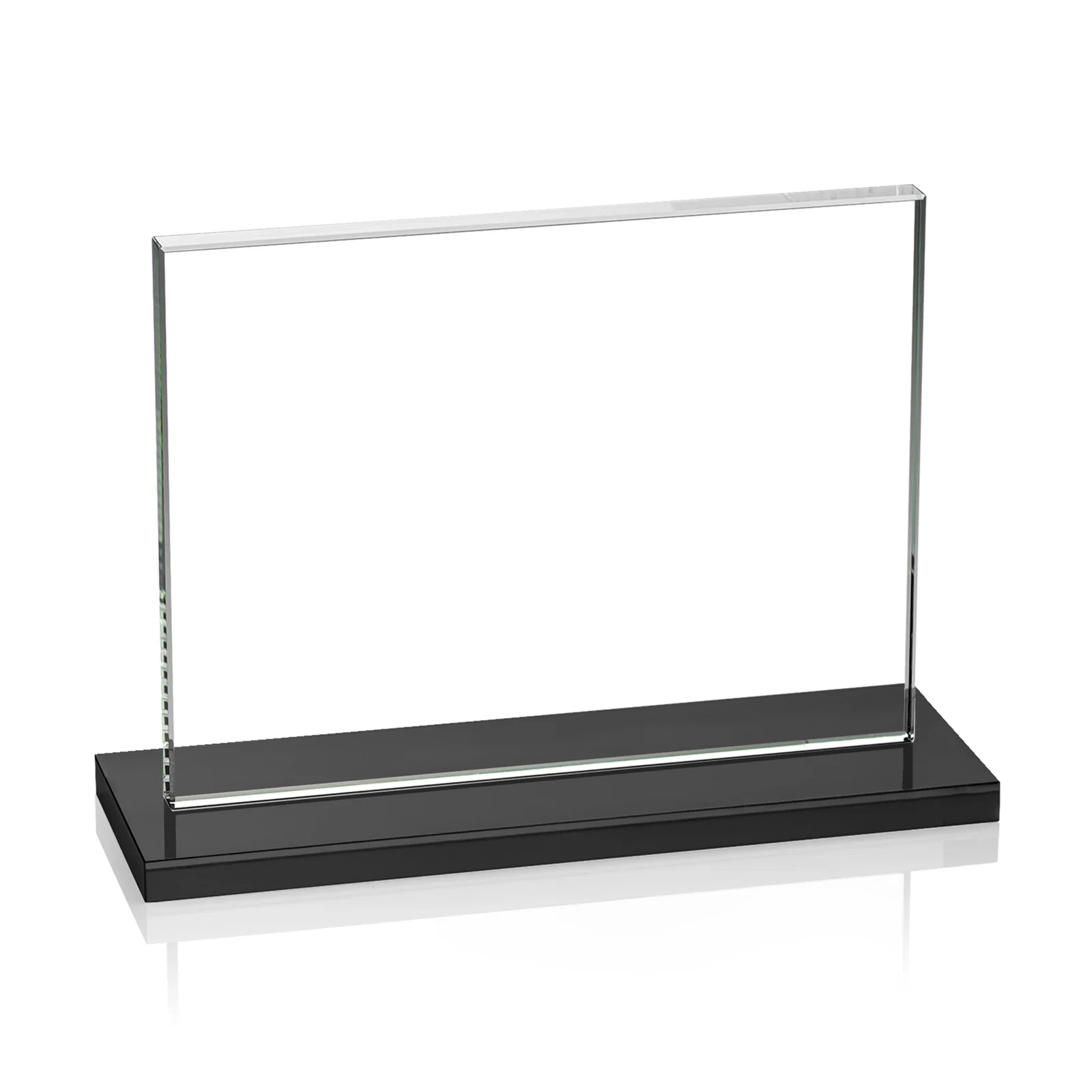 Promotional Starfire Crystal Rectangle Award On An Ebony Base, with your logo for dealer and partner awards