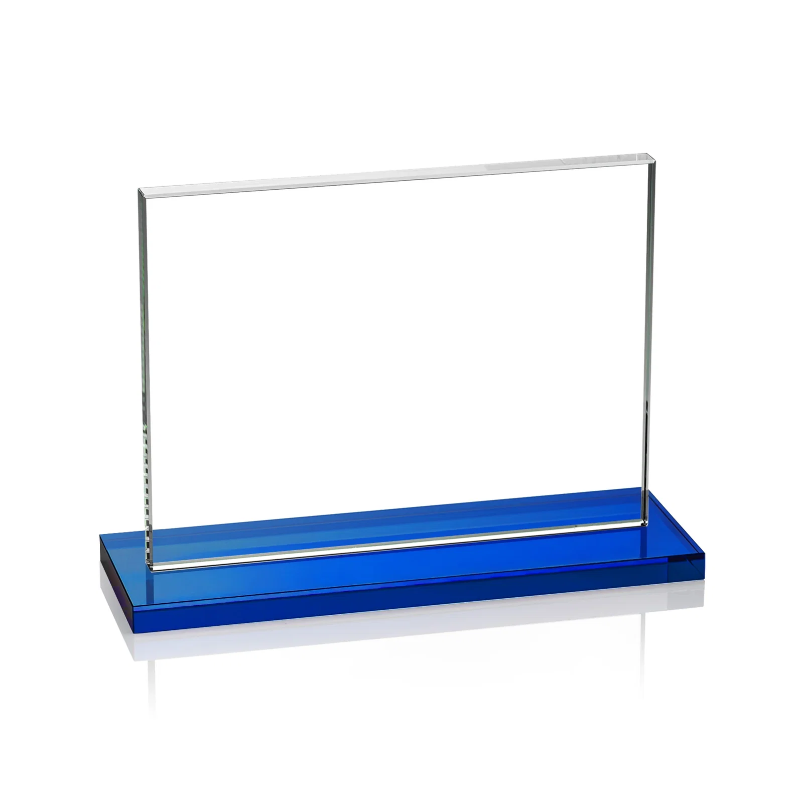 Custom printed Starfire Crystal Rectangle Award On An Ebony Base, with your logo for safety achievement programs