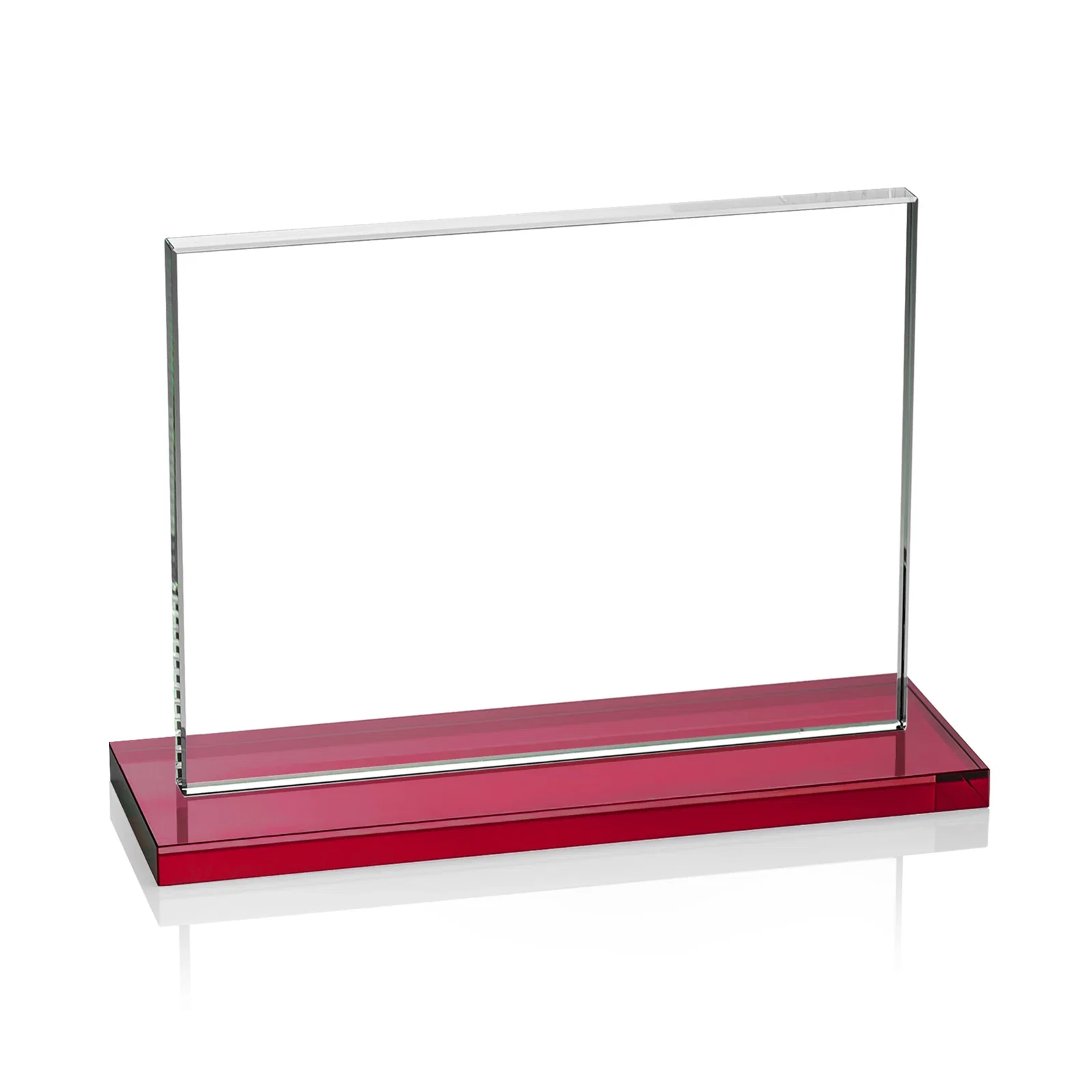 Customized Starfire Crystal Rectangle Award On An Ebony Base, with your logo for sales achievement awards