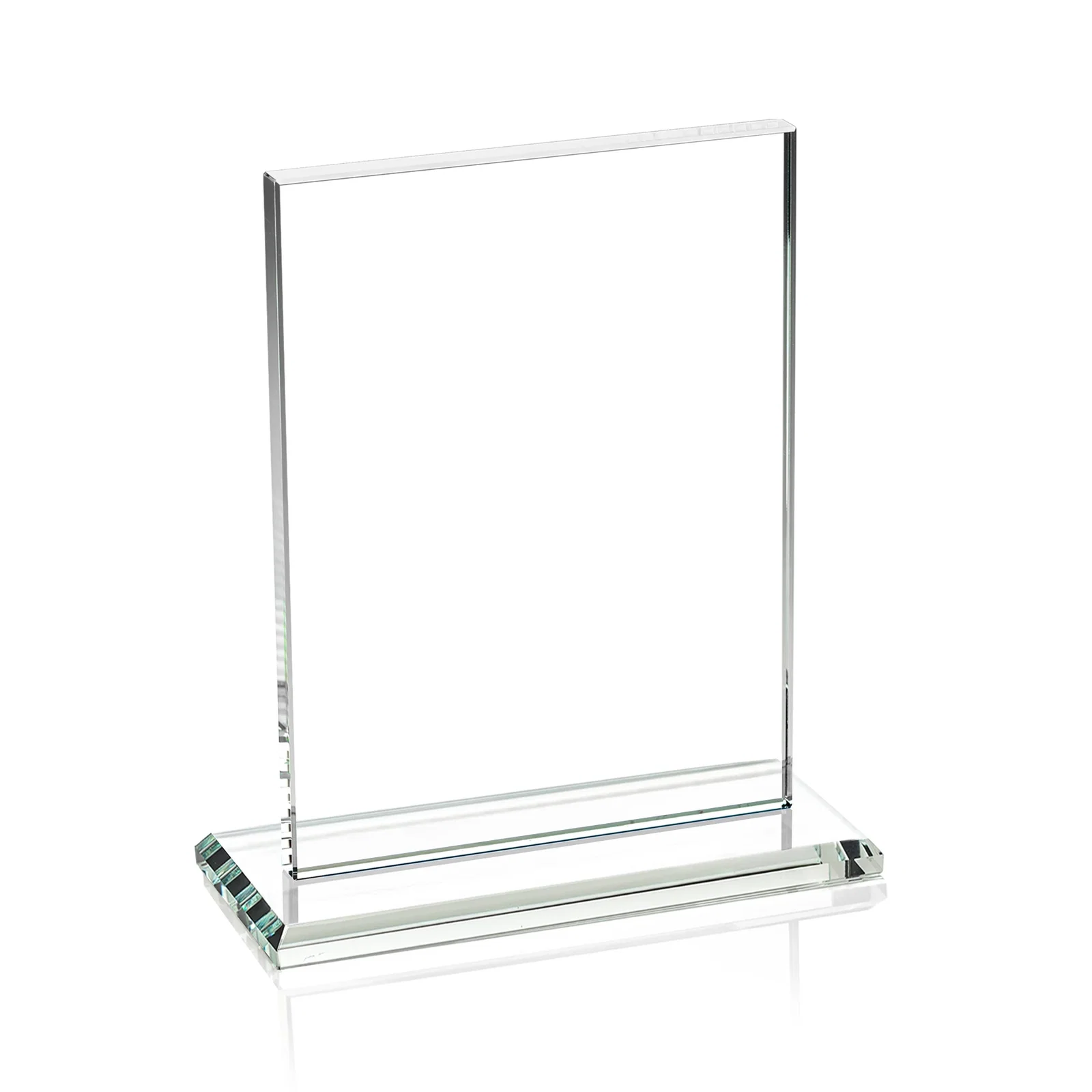 Personalized Jade Crystal Rectangle Award On A Jade Base, Vertical Or Horizontal, with your logo for retirement presentations
