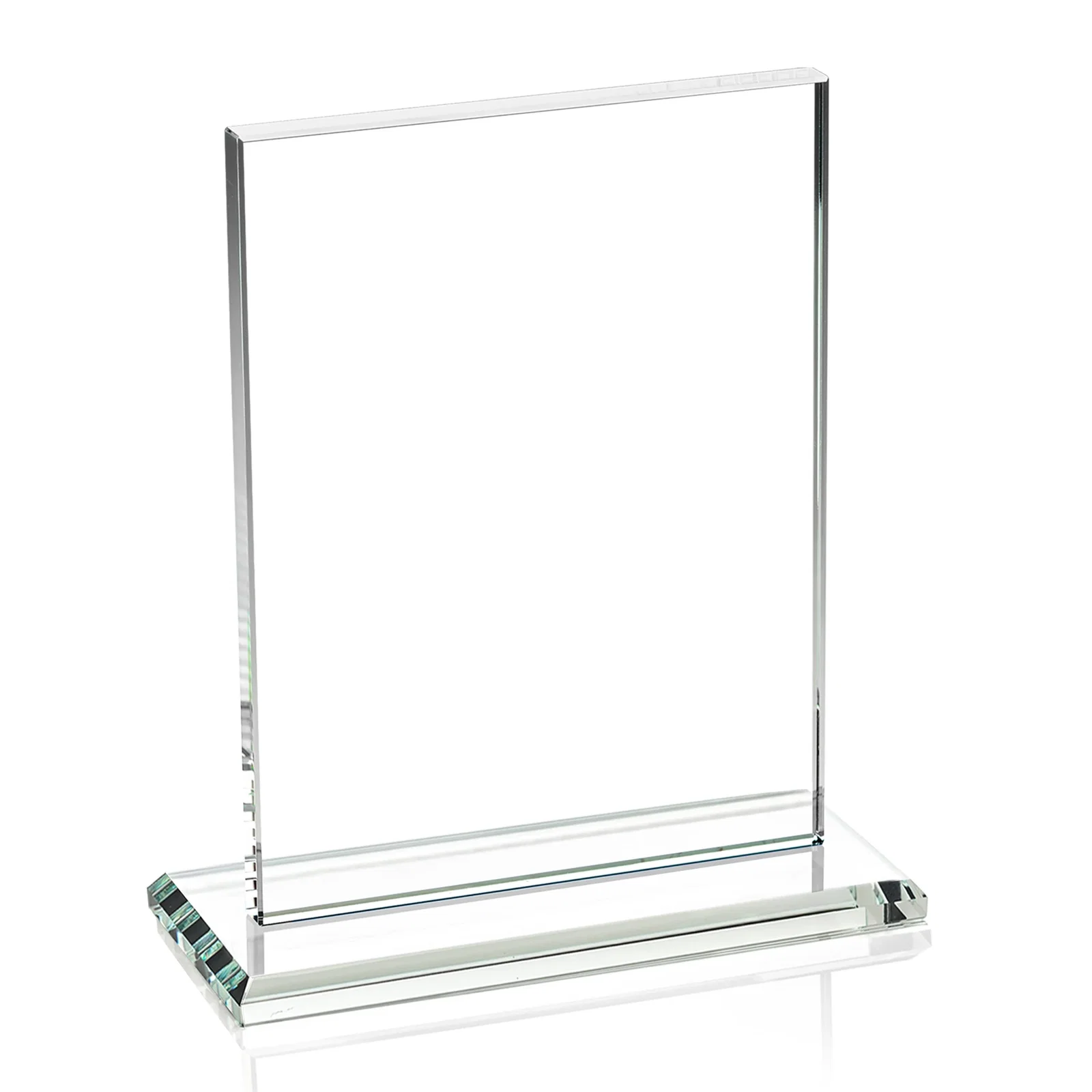 Personalized Jade Crystal Rectangle Award On A Jade Base, Vertical Or Horizontal, with your logo for safety achievement programs