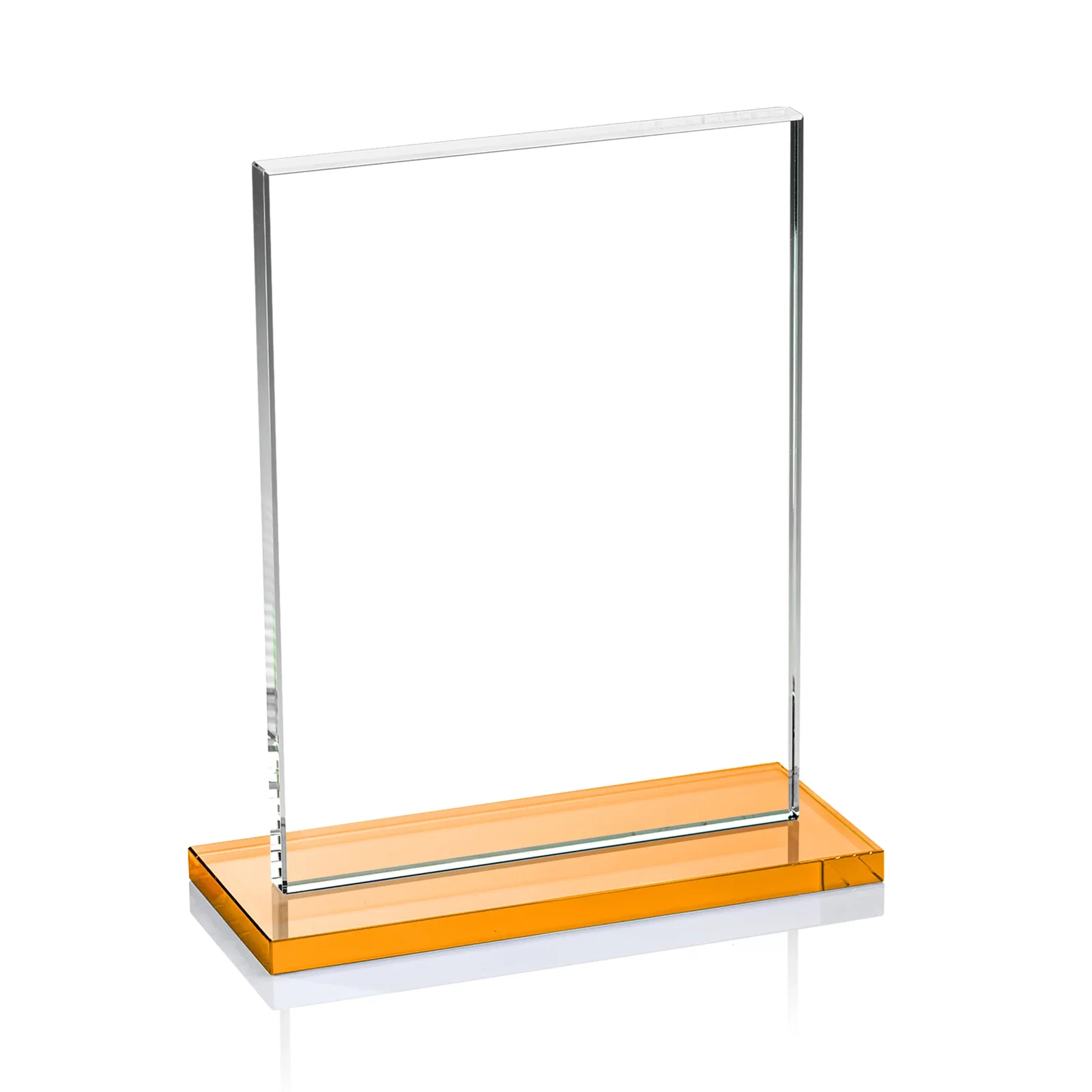 Personalized Jade Crystal Rectangle Award On A Jade Base, Vertical Or Horizontal, with your logo for dealer and partner awards