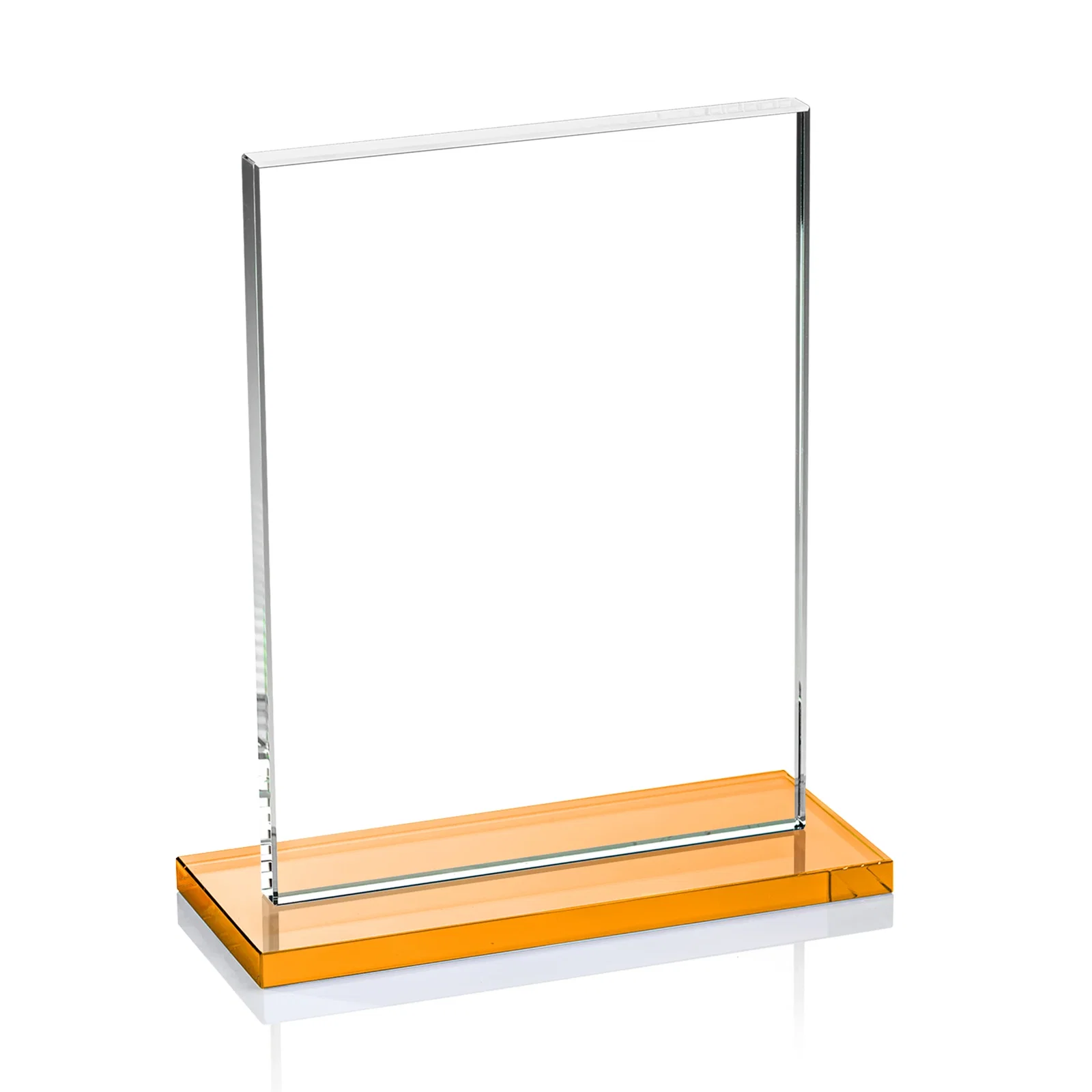 Personalized Jade Crystal Rectangle Award On A Jade Base, Vertical Or Horizontal, with your logo for company anniversary events